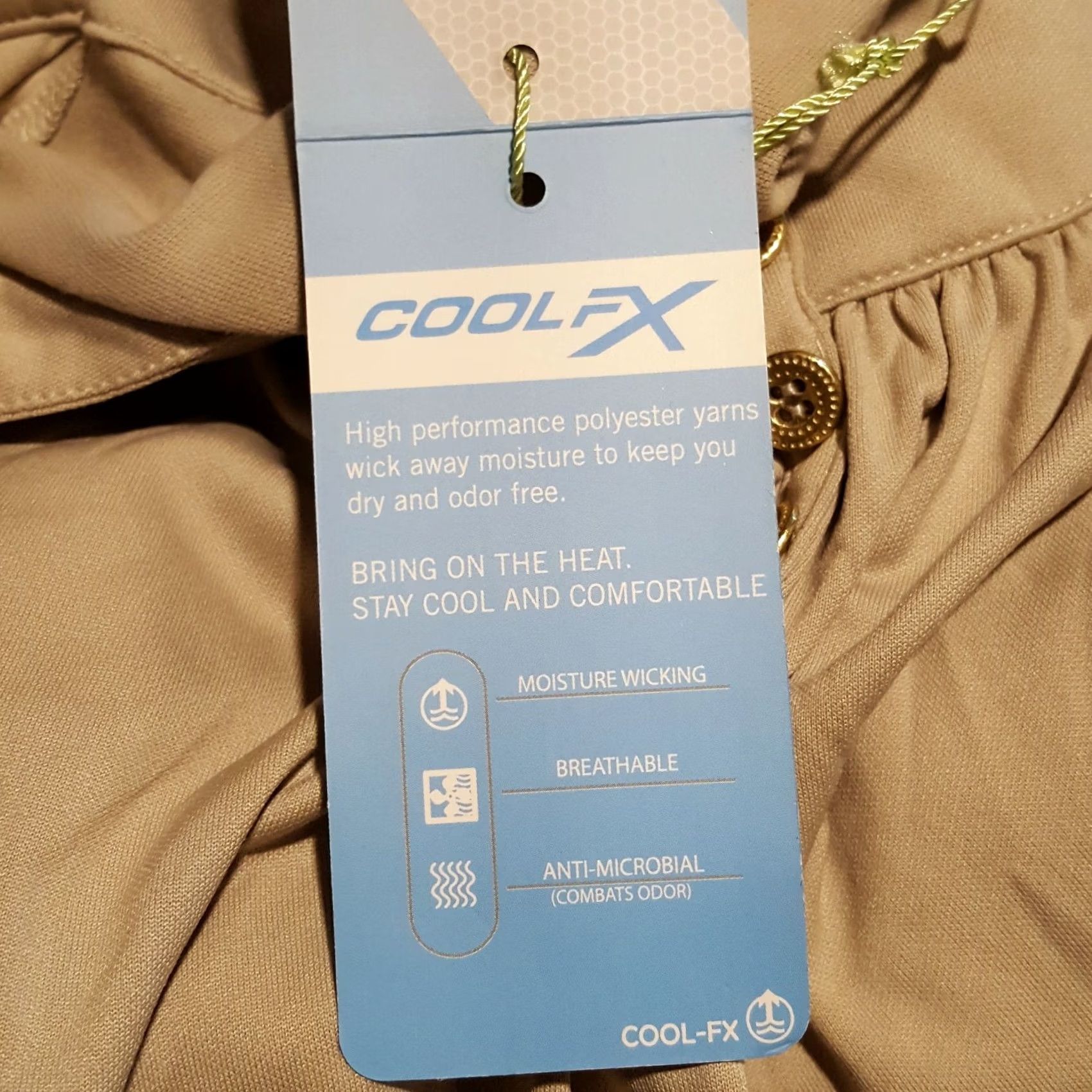 Izod VINTAGE IZOD Golf Tennis Polo Shirt Women's Size M Beige Pleated Cap Sleeve Long Sleeve Size M / US 6-8 / IT 42-44 - 7 Thumbnail