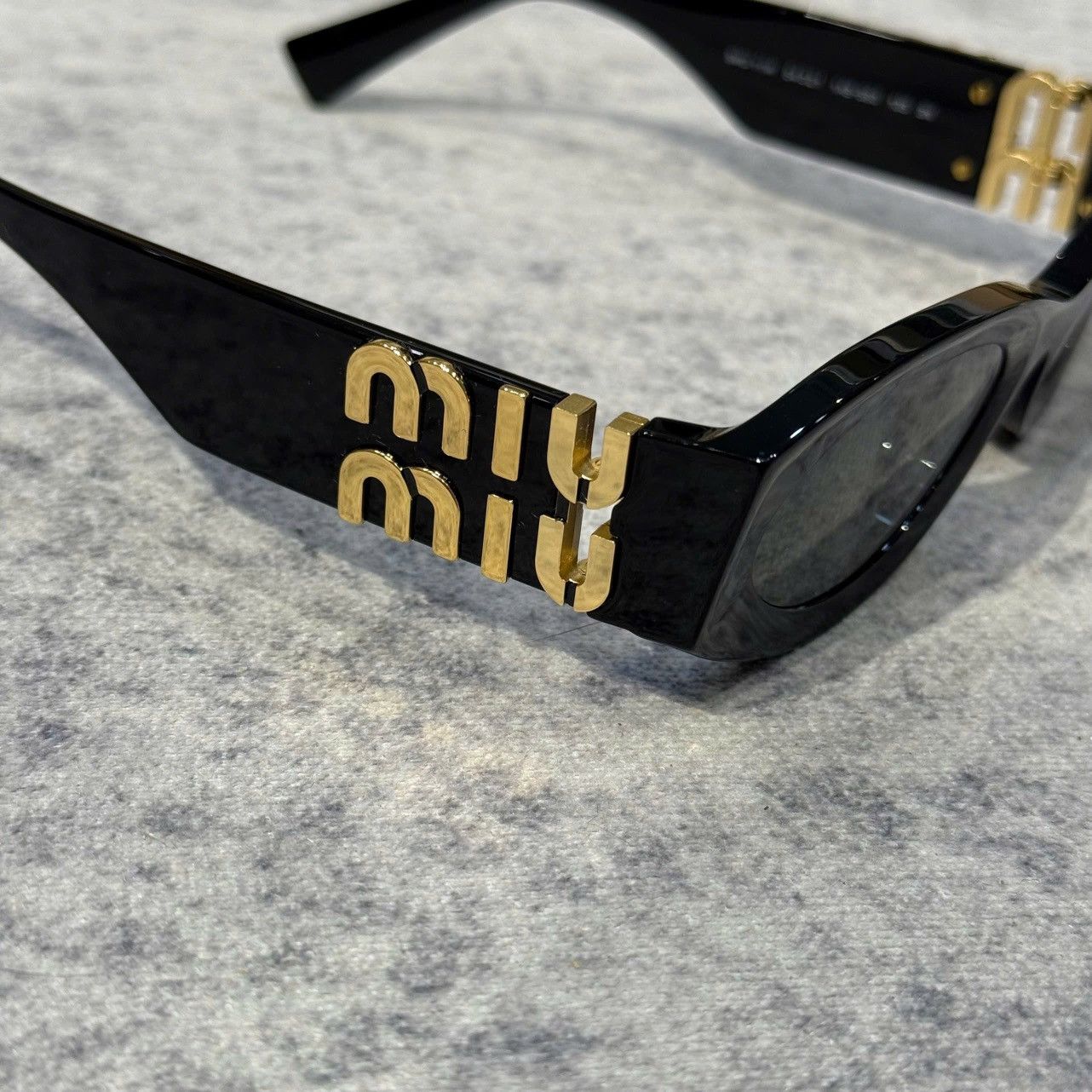 Miu Miu MIU MIU MU 11WS 1AB5S0 Glimpse Sunglasses BLACK Size ONE SIZE - 3 Thumbnail