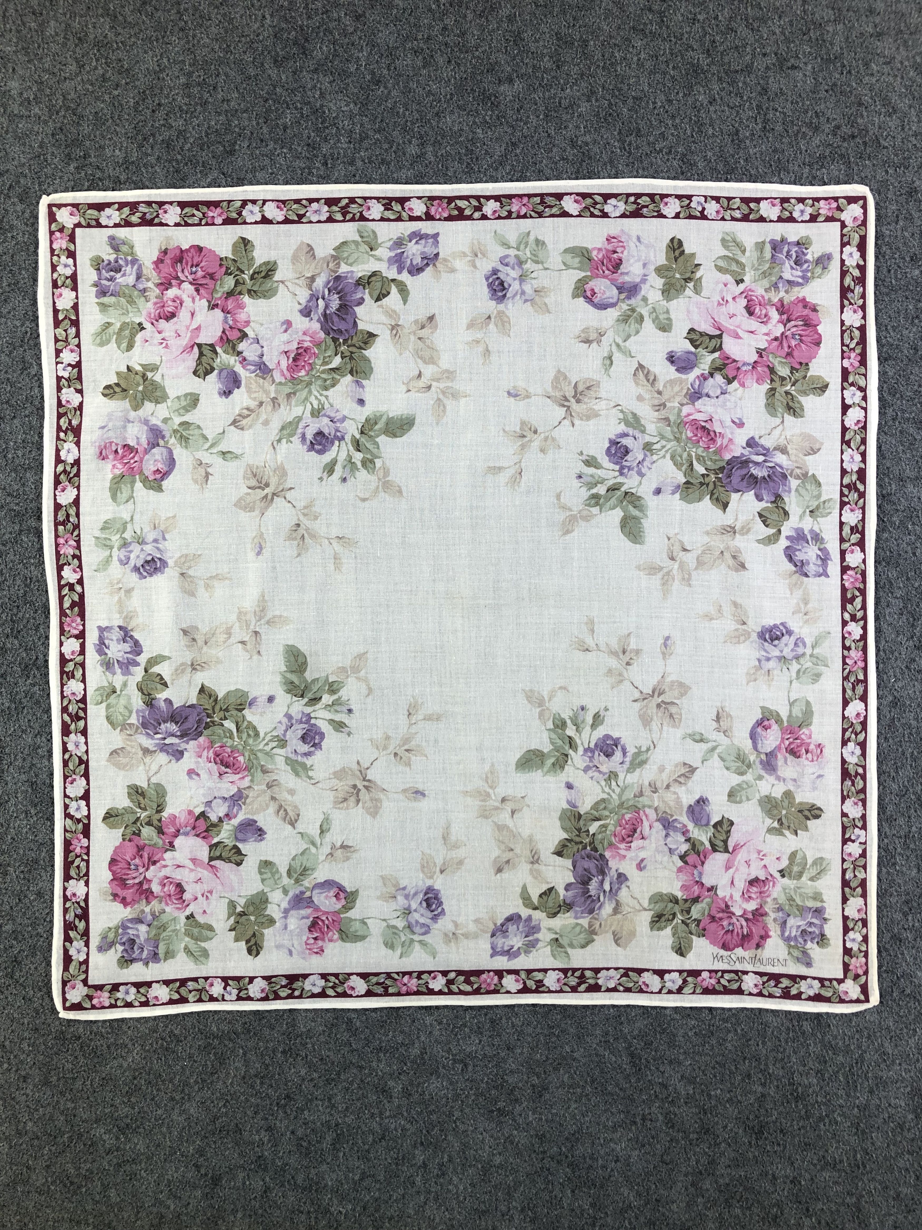 Yves Saint Laurent Yves Saint Laurent Handkerchief / Bandana / Neckerchief Size ONE SIZE - 3 Thumbnail
