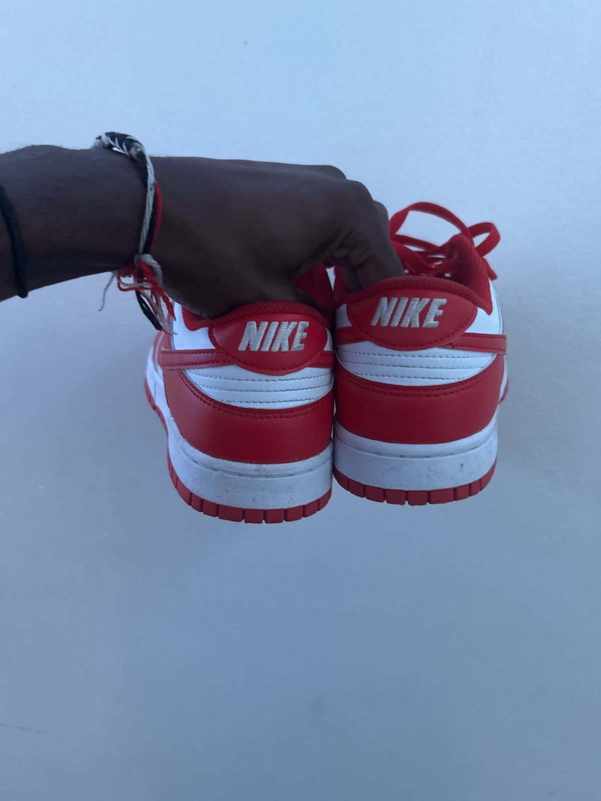 Nike Nike Dunk Low Retro White/University Red Sz 10 Size US 10 / EU 43 - 9 Thumbnail