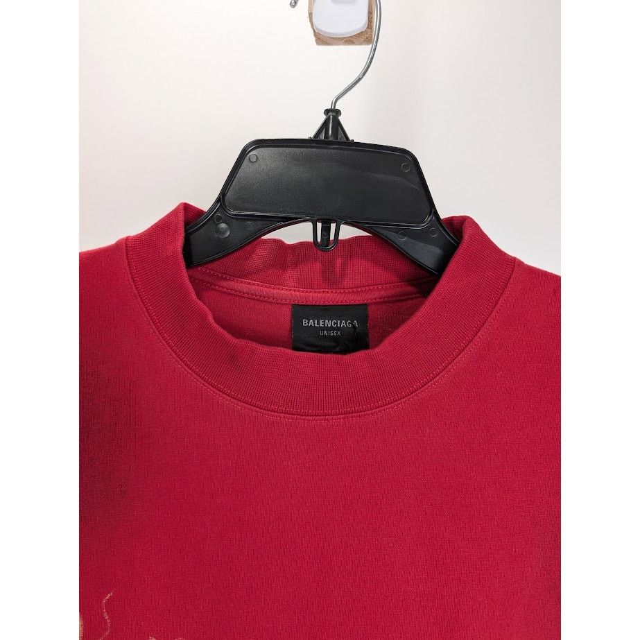 Balenciaga o1rshd1 Heavy Metal T-Shirt in Red Size US M / EU 48-50 / 2 - 3 Thumbnail