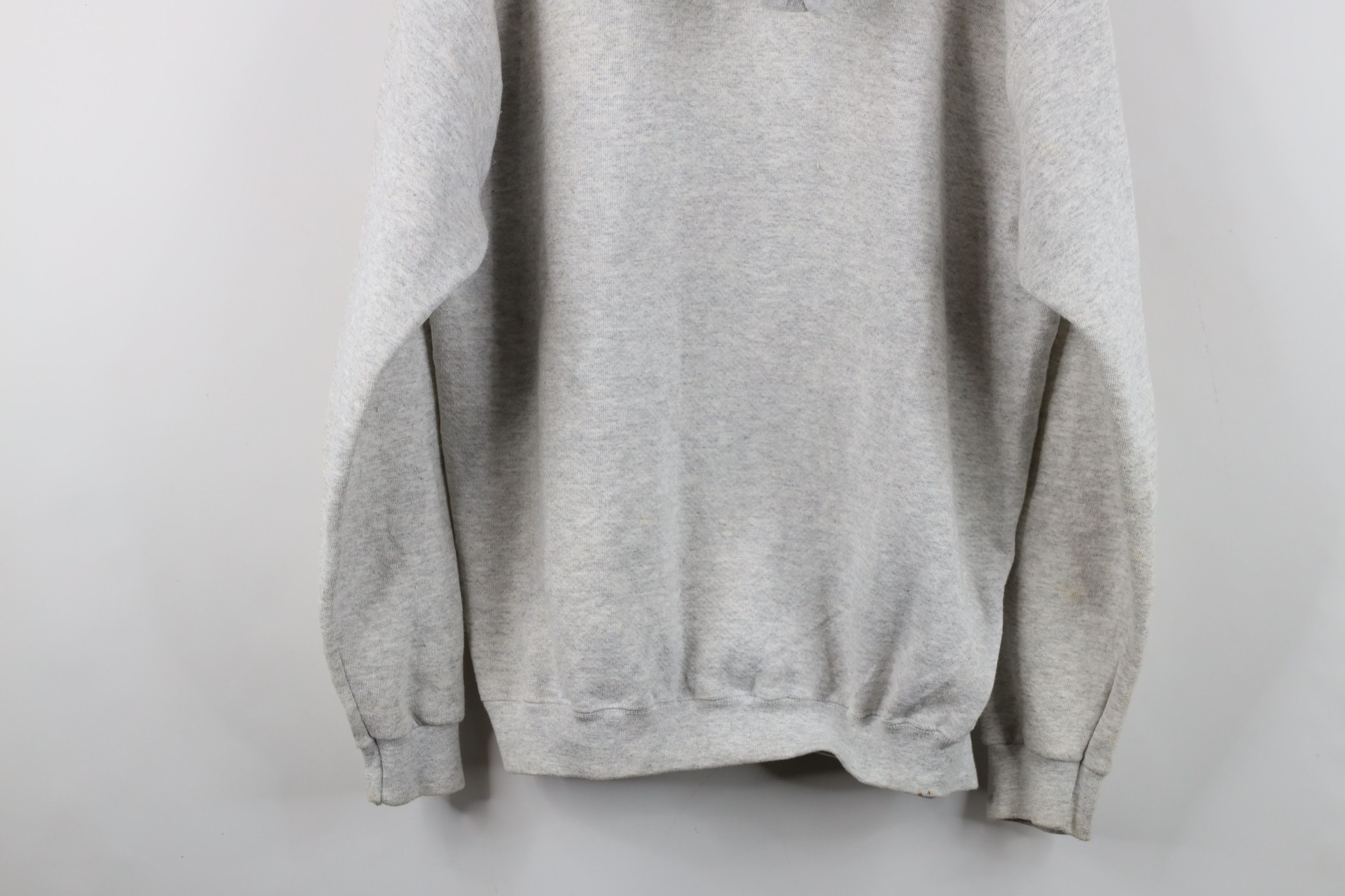 Vintage Vintage 90s Streetwear Hoodie Sweatshirt Heather Gray USA Size US L / EU 52-54 / 3 - 13 Thumbnail