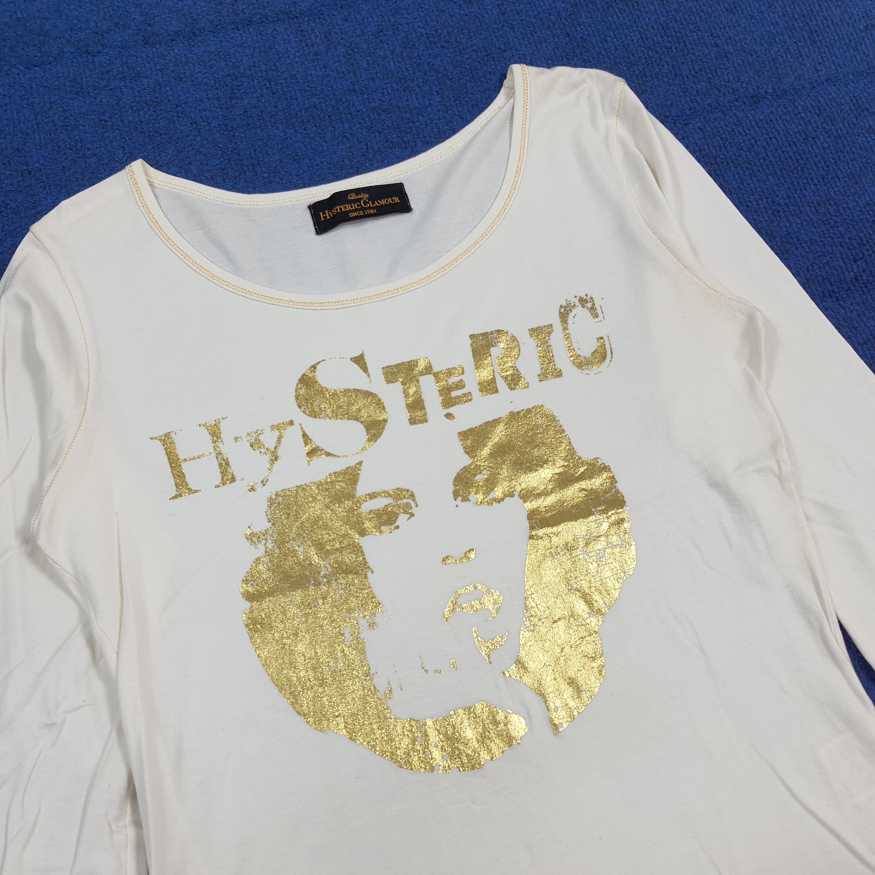 Hysteric Glamour Vintage Hysteric Glamour Japan Gold Logo Tshirt C301N33 Size S / US 4 / IT 40 - 2 Thumbnail