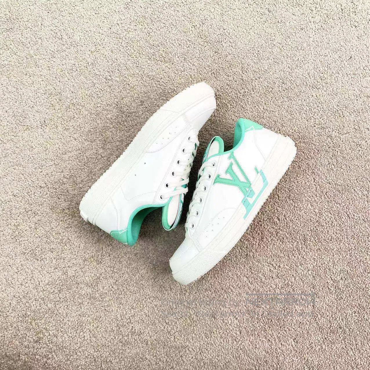 Louis Vuitton Louis Vuitton White and green side logo board shoes| Size US 5 / IT 35 - 5 Thumbnail