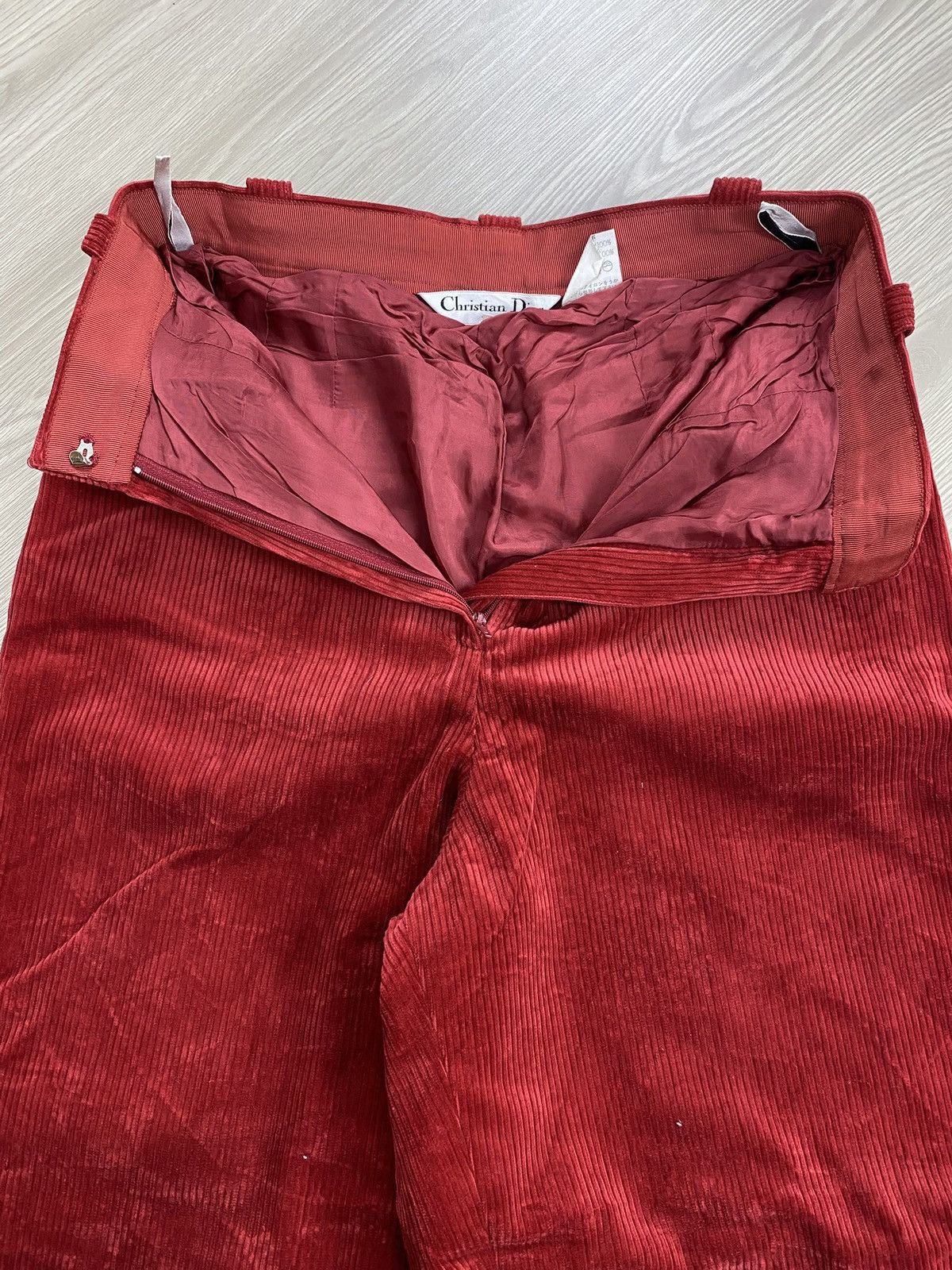 Christian Dior Monsieur 1990s Vintage Christian Dior Sport Red Corduroy Baggy Pants Size 38" / US 16 / IT 52 - 9 Thumbnail