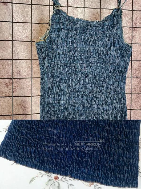 Burberry Burberry Summer Blue Ruffled Sleeveless Top. Size M / US 6-8 / IT 42-44 - 7 Thumbnail