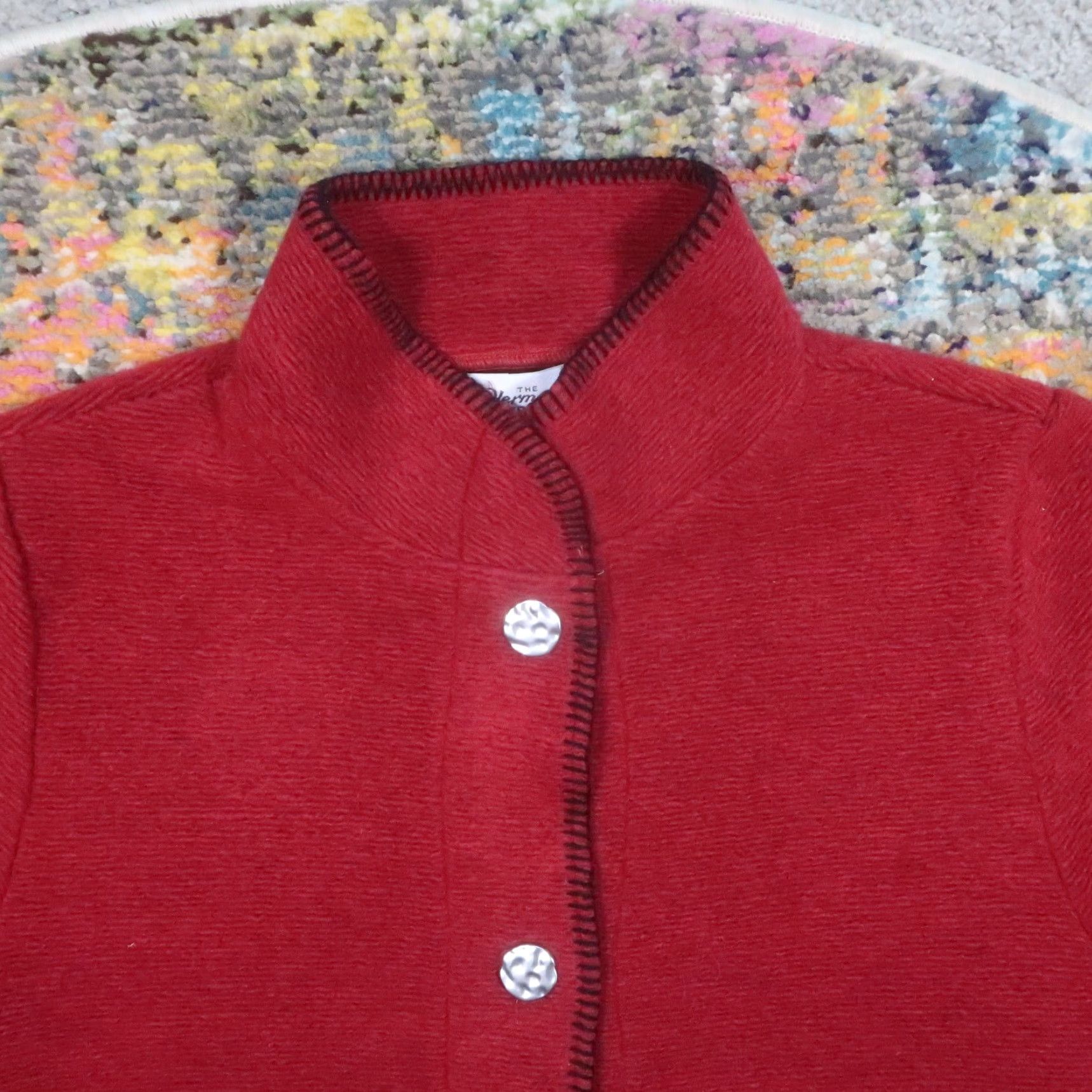 Vintage VINTAGE The Vermont Country Store Wool Blend Cardigan Sweater Women Red Long Sleeve Button Pockets Knit Jacket Casual Size S / US 4 / IT 40 - 3 Thumbnail