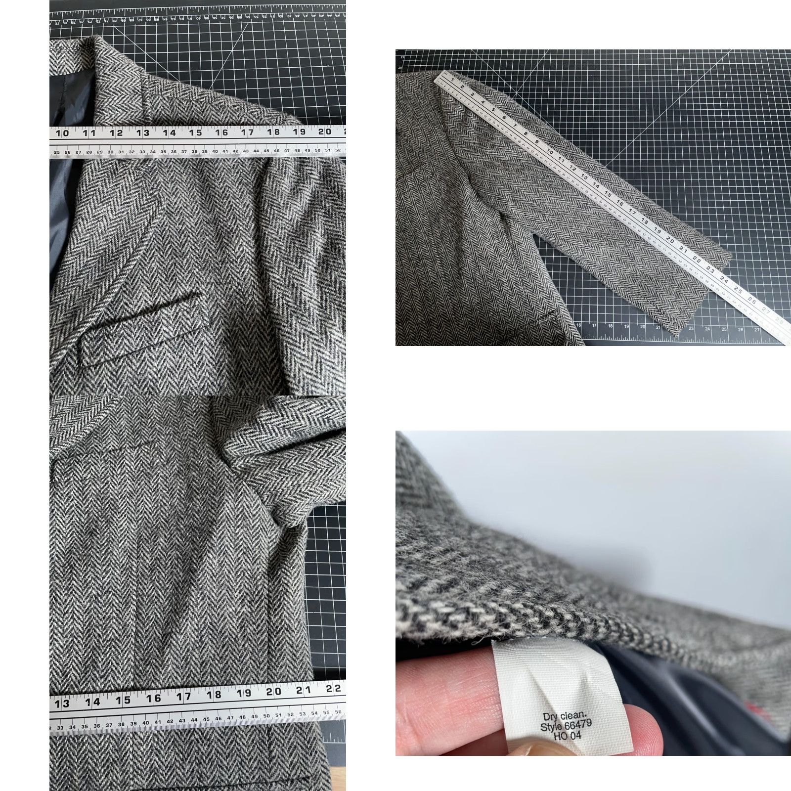 J.Crew J.Crew Harris Tweed Sport Coat Men's Large Gray Herringbone 3 Button Jacket Size US L / EU 52-54 / 3 - 8 Thumbnail