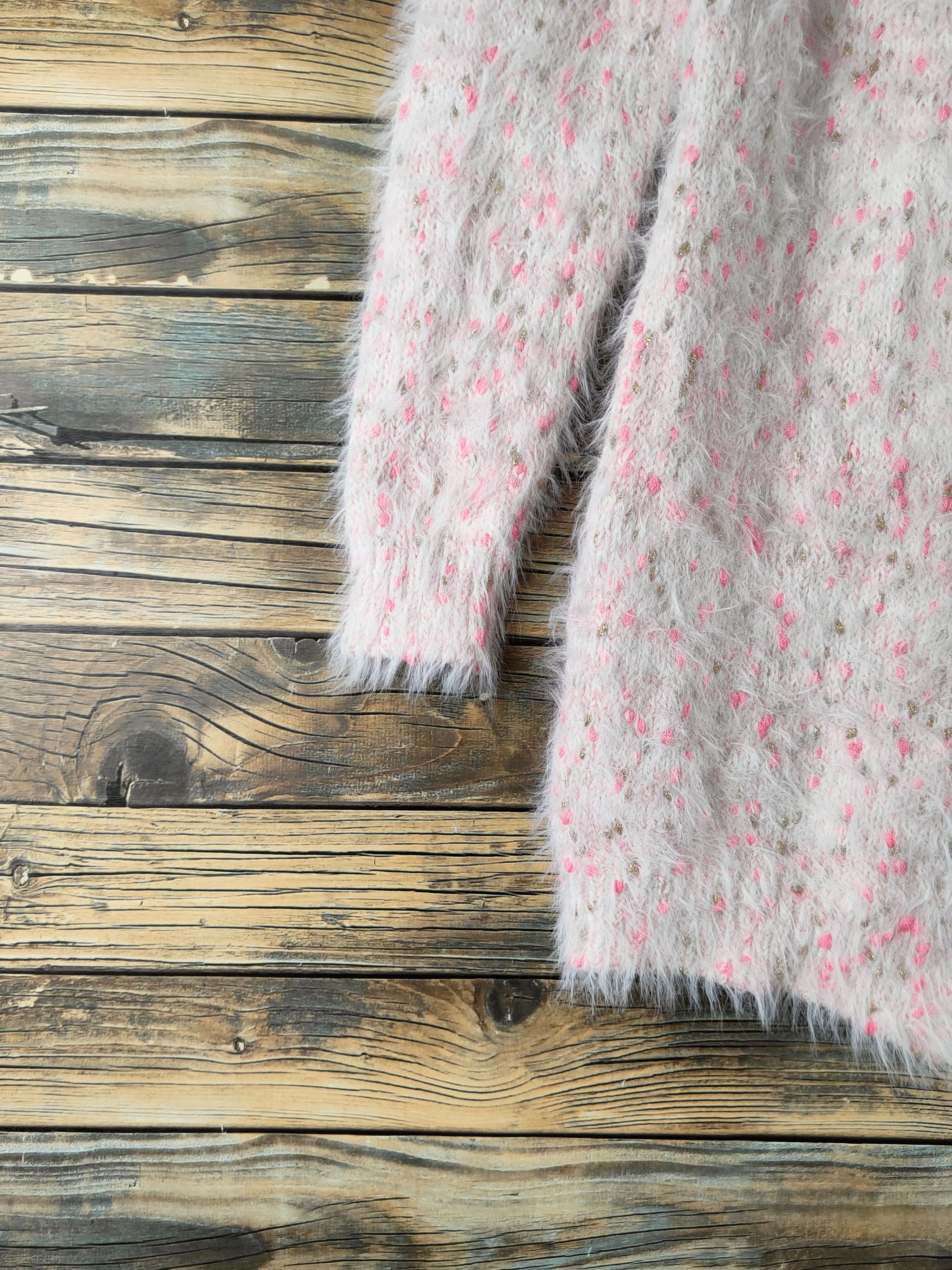 Japanese Brand DL Moririn Pink Fur Mohair Knitwear Cardigan #46-172 Size S / US 4 / IT 40 - 4 Thumbnail