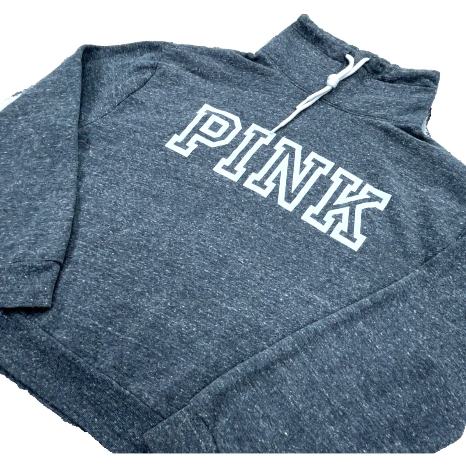 Victoria's Secret Victoria's Secret Pink Sweatshirt Women XS Gray White Sweater Spell Out Loose Fit Sweater XL? Size XS / US 0-2 / IT 36-38 - 2 Thumbnail