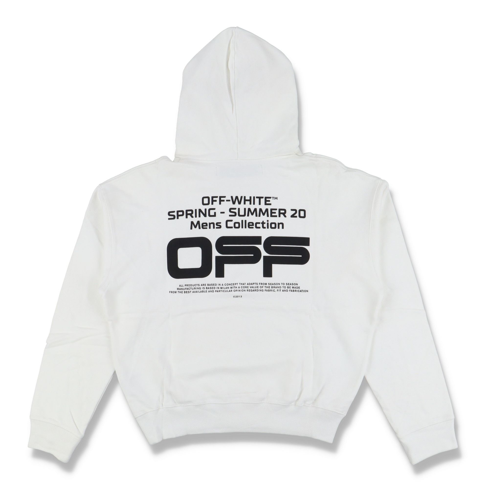 Off-White White Wavy Line Logo Oversized Hoodie Size US M / EU 48-50 / 2 - 1 Thumbnail
