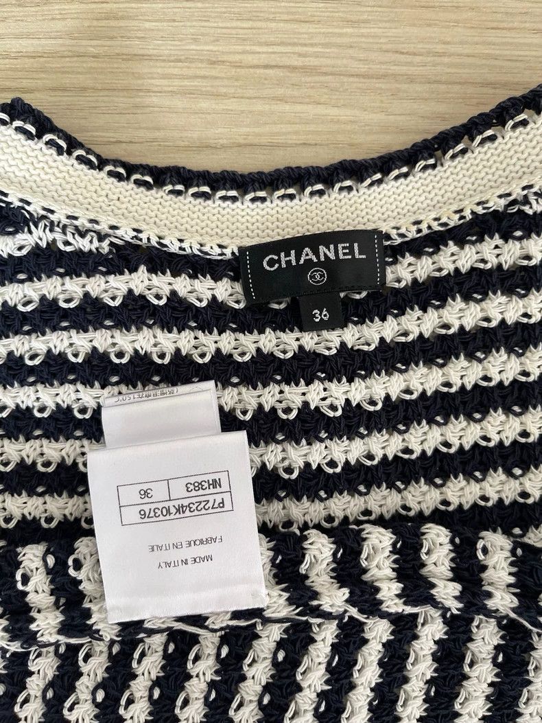 Chanel Chanel 22s black and white striped vest Size XS / US 0-2 / IT 36-38 - 3 Thumbnail