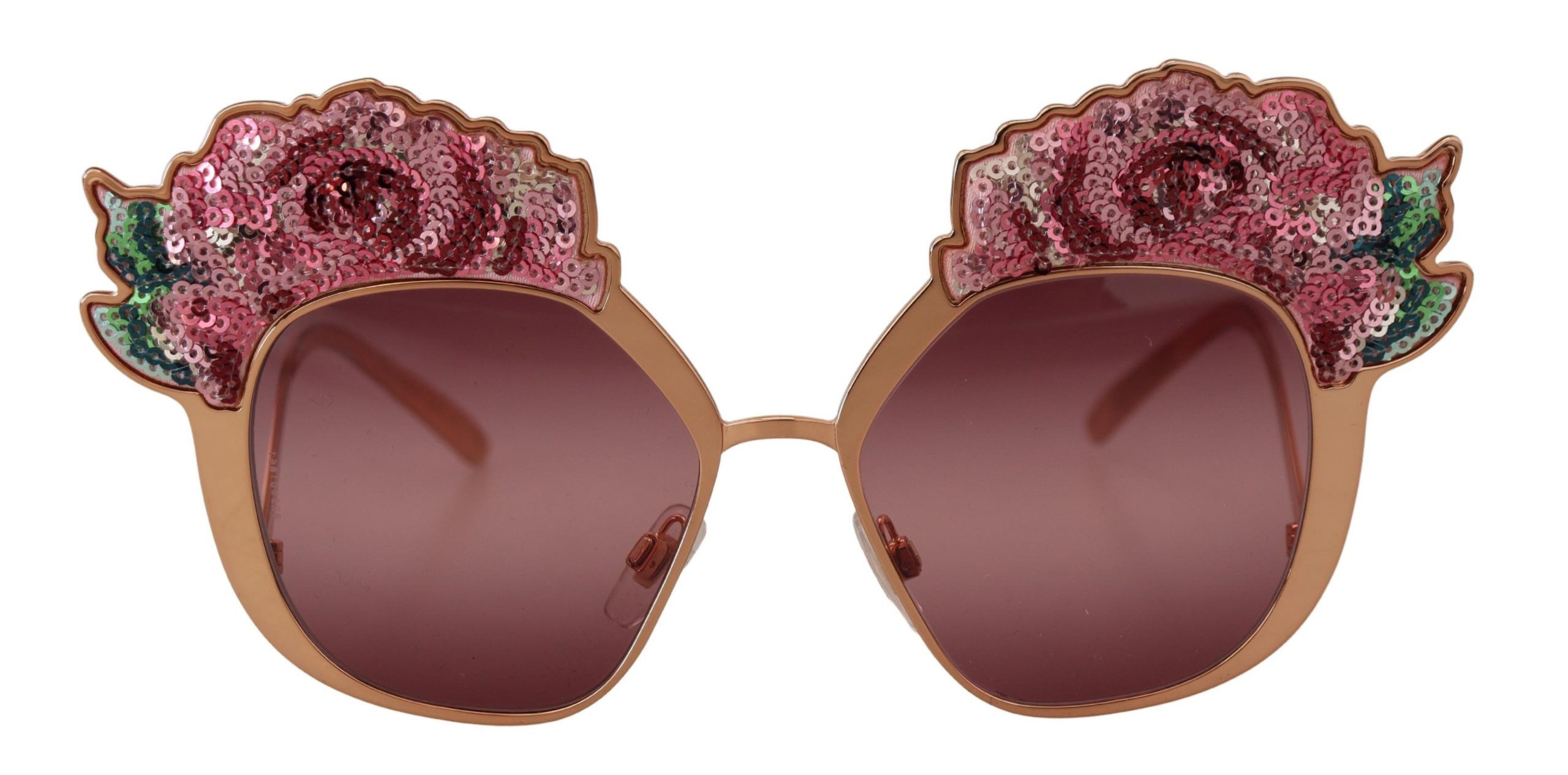 Dolce & Gabbana Chic Rose Sequin Embroidered Women's Sunglasses Size ONE SIZE - 1 Thumbnail