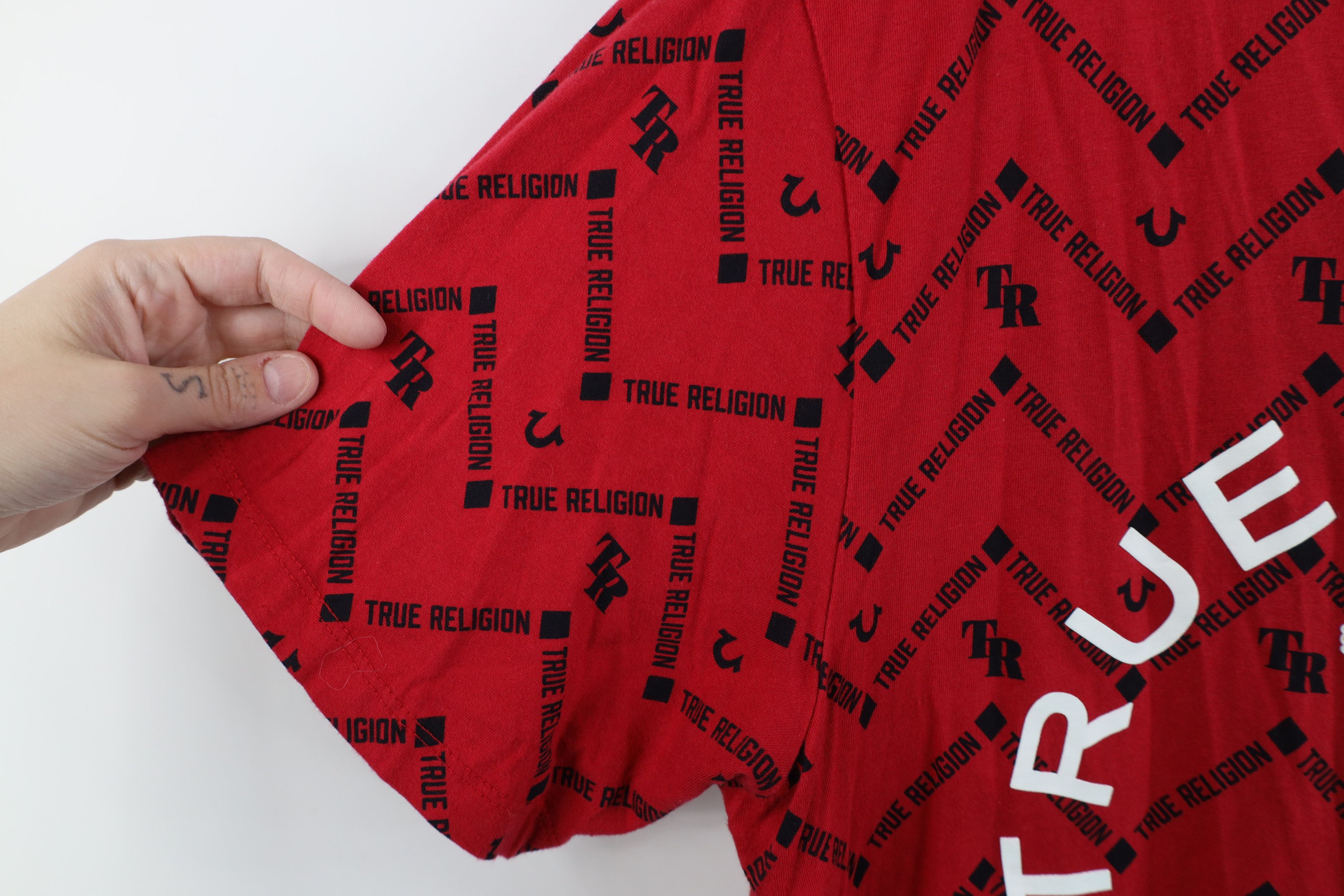 True Religion True Religion All Over Print Short Sleeve T-Shirt Red Size US XL / EU 56 / 4 - 6 Thumbnail