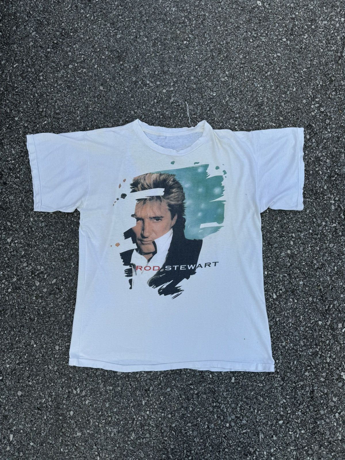 Band Tees × Vintage Rod Stewart Vintage 90s merch tour single stitch rare rock Size US L / EU 52-54 / 3 - 1 Thumbnail