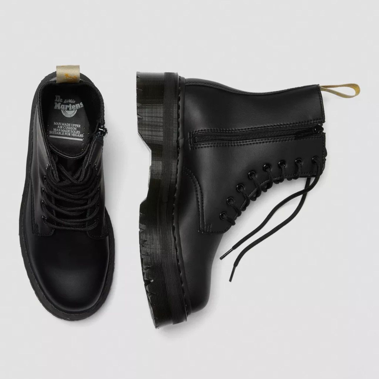 Dr. Martens VEGAN JADON II BOOT MONO PLATFORMS LEATHER COMBAT BOOTS Size US 9 / IT 39 - 2 Thumbnail