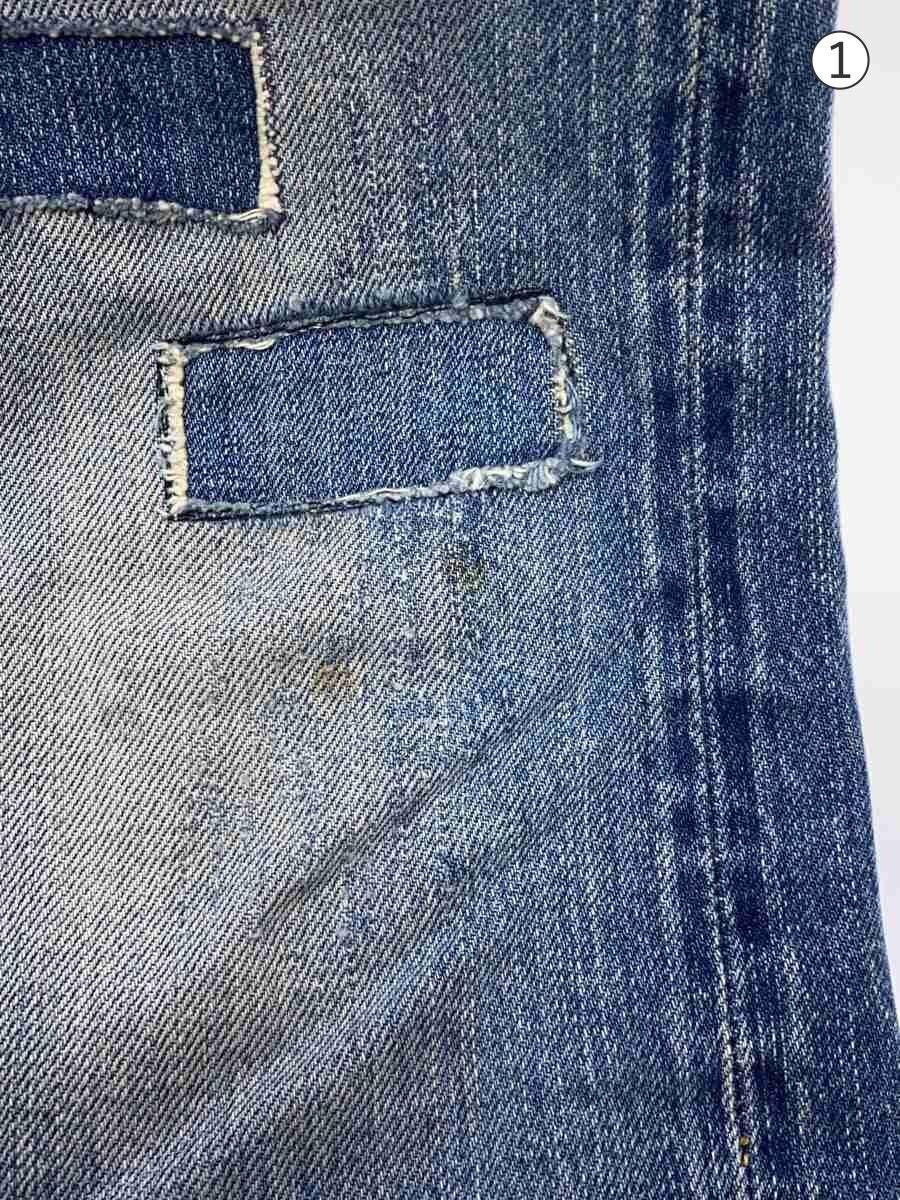 Hysteric Glamour Aged Patchwork Straight Leg Denim Jeans Size US 28 / EU 44 - 3 Thumbnail