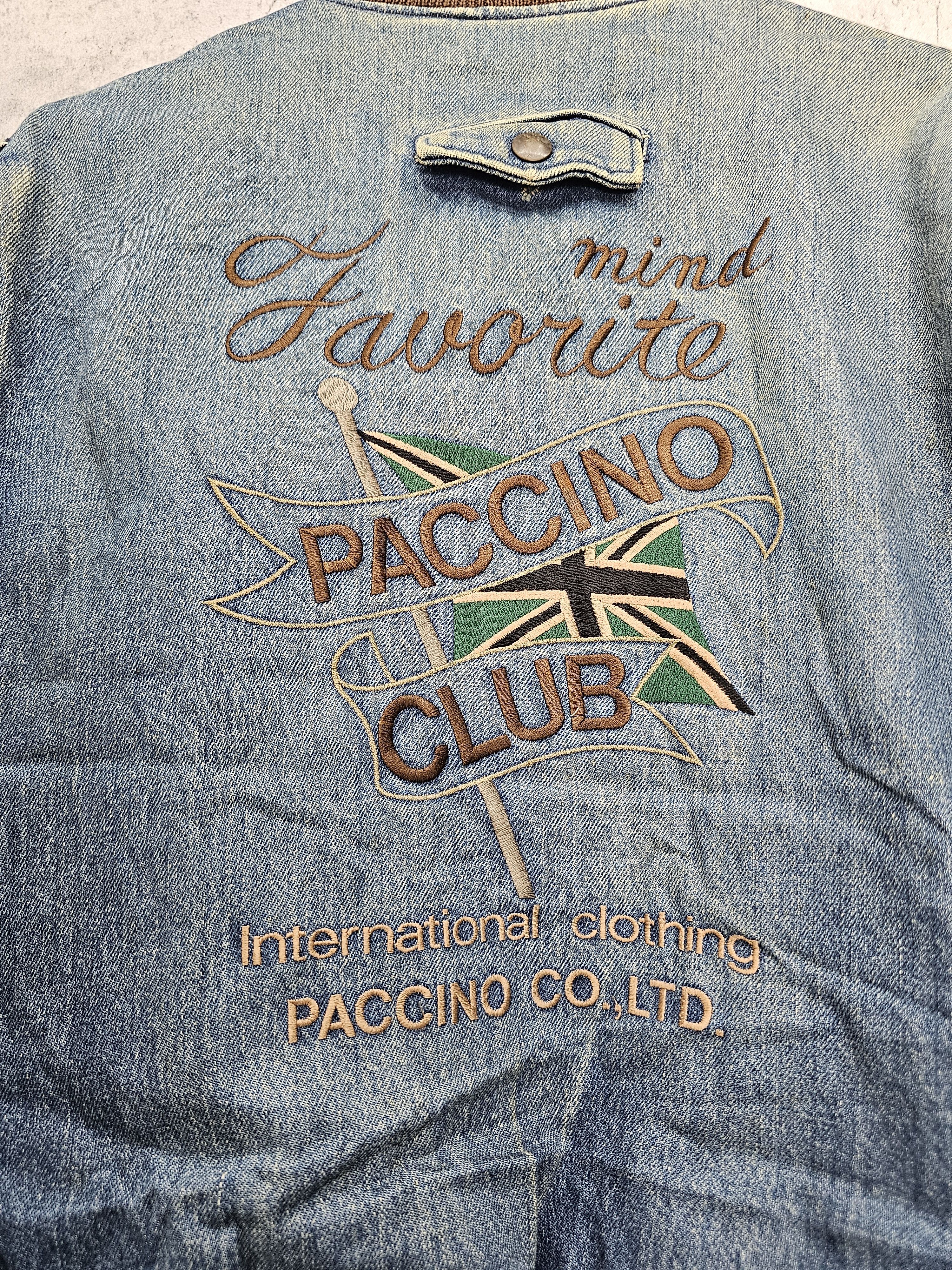 Japanese Brand Vintage PACCINO CLUB Ripped Faded Denim Bomber Jacket J0084 Size US XL / EU 56 / 4 - 5 Thumbnail