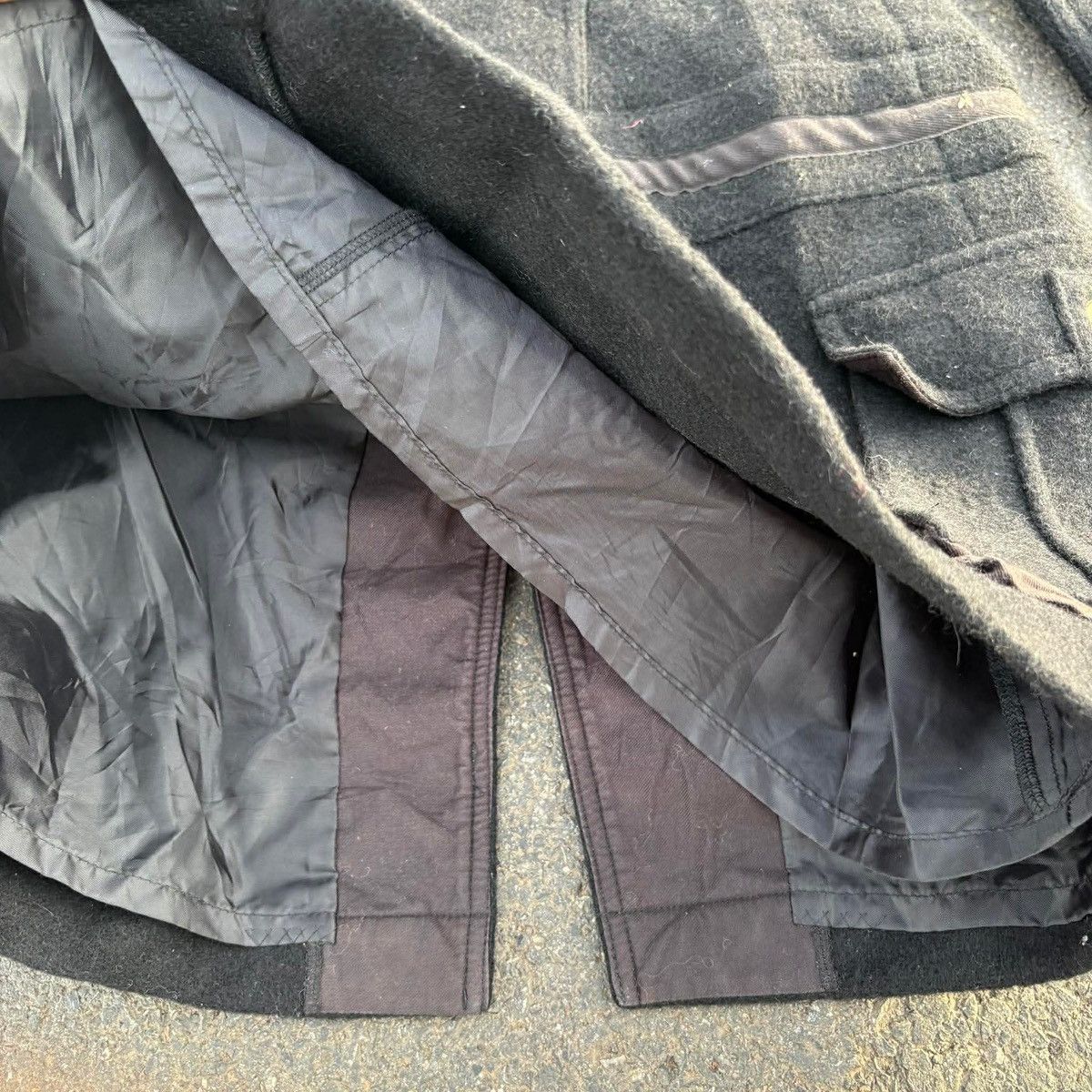 Japanese Brand ERIOT Wool Military Utility Coat Black Y2K Gothic Size S / US 4 / IT 40 - 12 Thumbnail