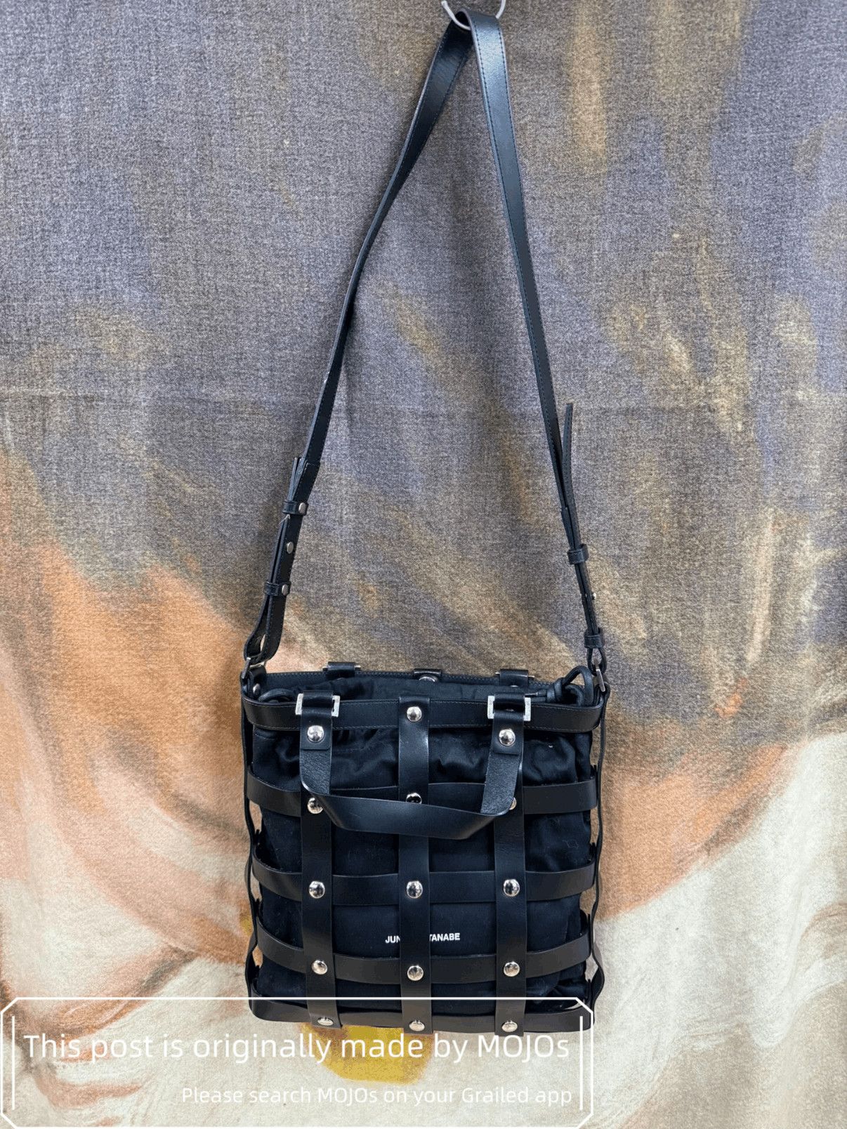 Junya Watanabe Leather Stripe Rivet Bag mojos60