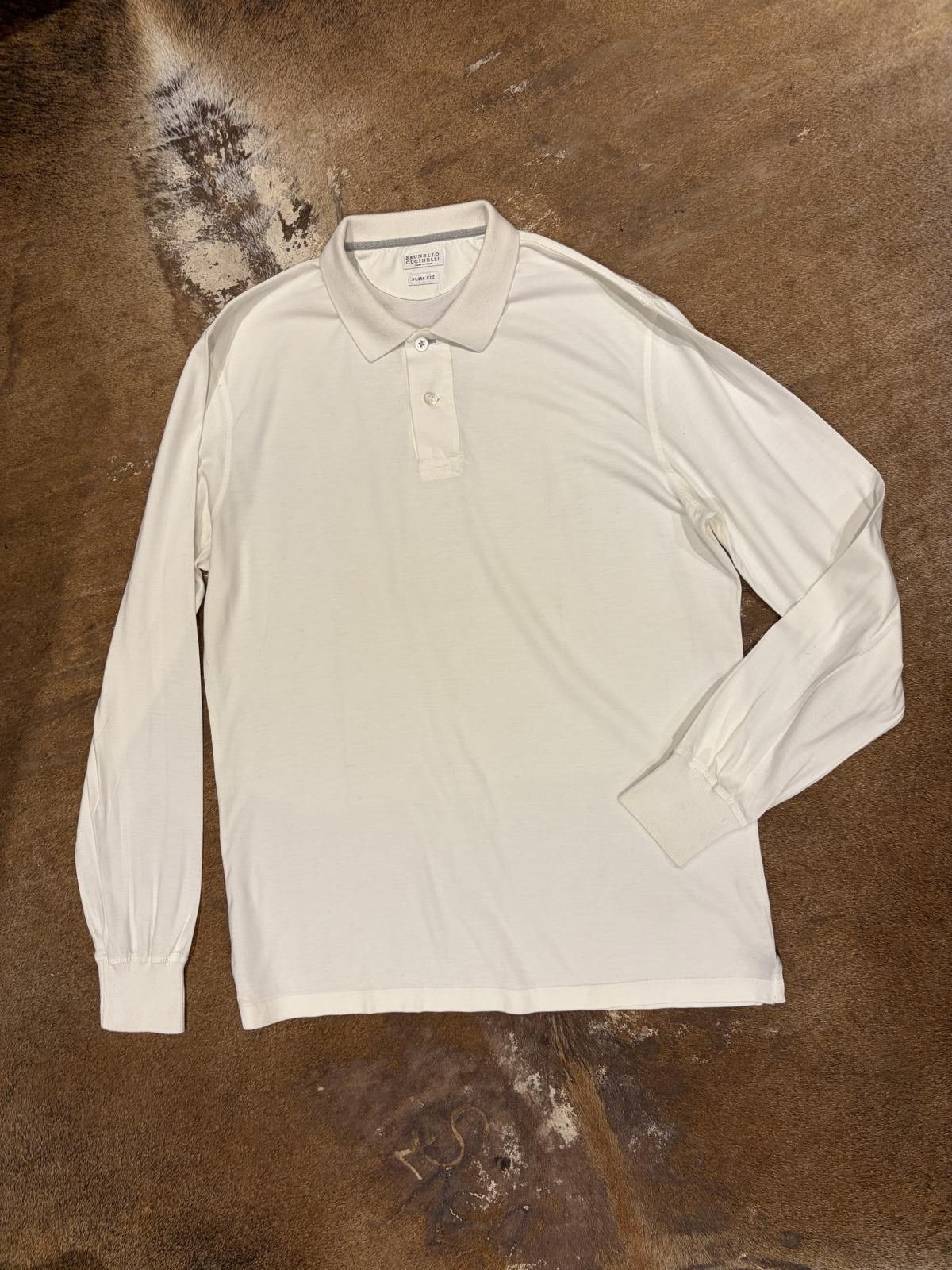 Brunello Cucinelli Brunello Cucinelli Long-Sleeve Polo Size US L / EU 52-54 / 3 - 1 Thumbnail