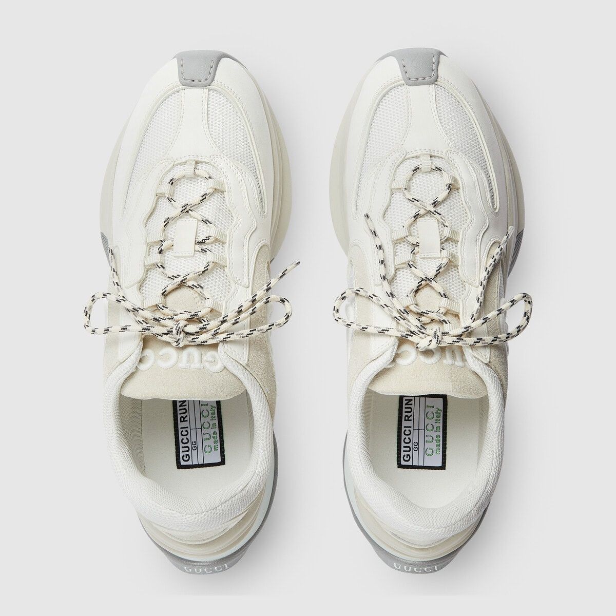 Gucci o1s1wg110125 Run Sneakers in White/Beige Size US 10 / EU 43 - 4 Thumbnail