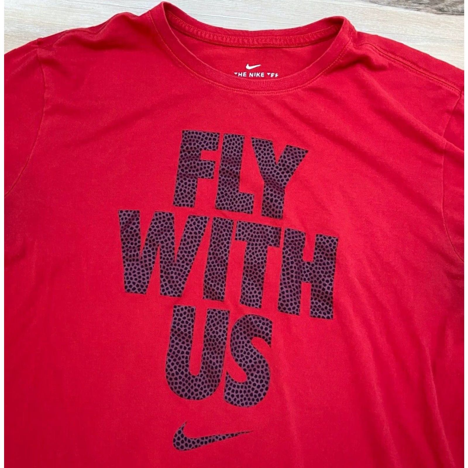 Nike Nike Dri-Fit Tee Shirt Mens XL Red Athletic Cut Swoosh Fly With Us Logo Short Sleeve Crew Neck Shirt Size US XL / EU 56 / 4 - 2 Thumbnail