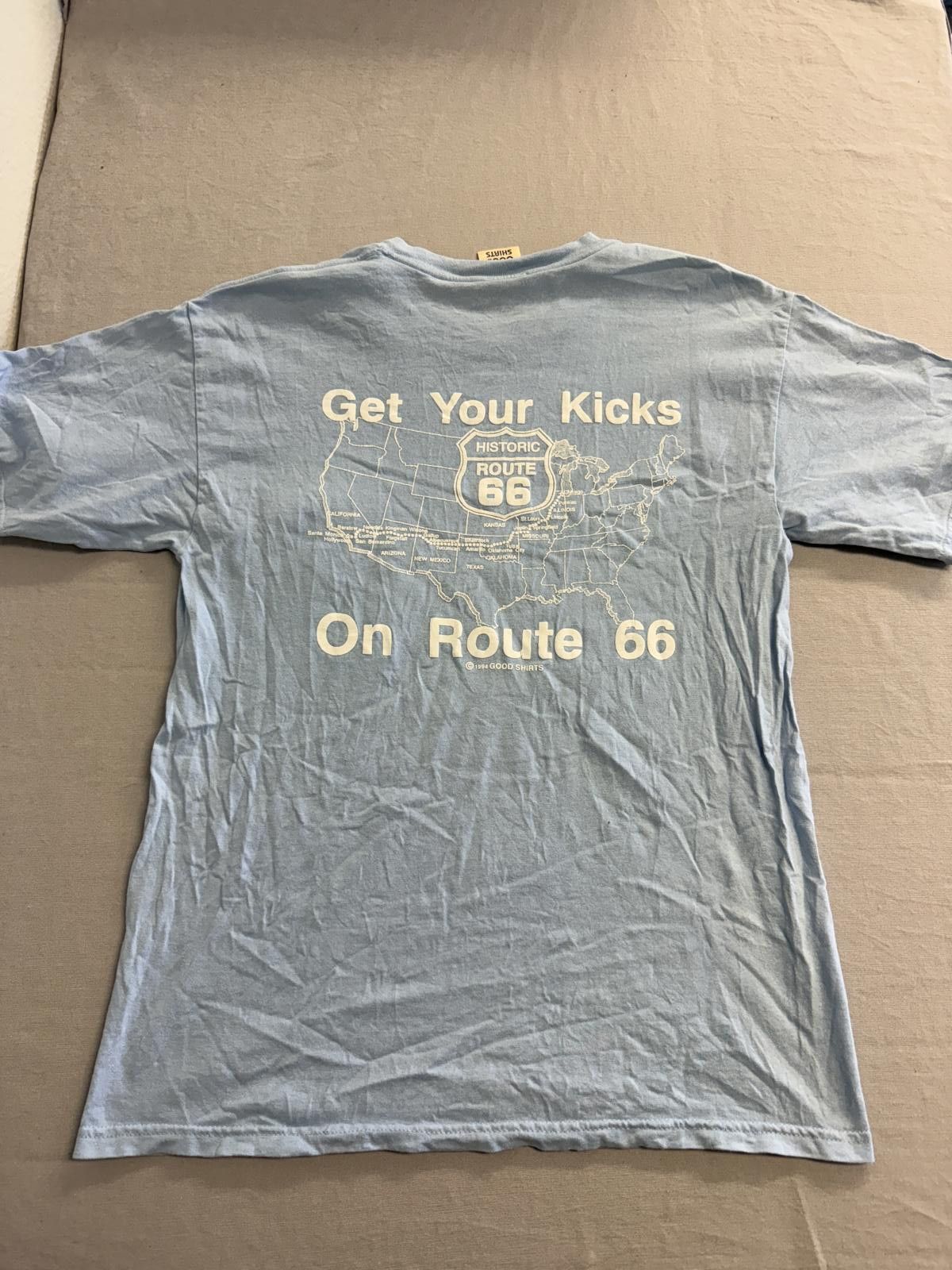 Designer Historic Route 66 T-shirt Get Your Kicks USA Road Map L Size US L / EU 52-54 / 3 - 1 Thumbnail