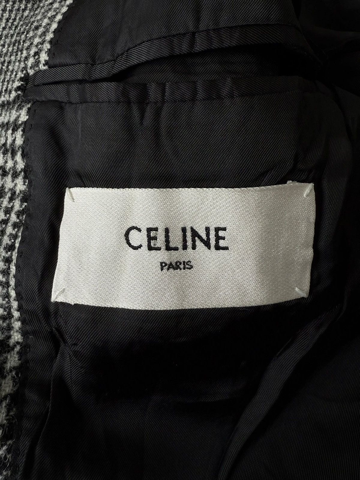 Celine Celine Hedi Slimane F/W20 Checkered Wool Blazer Size XXL / US 16-18 / IT 52-54 - 8 Thumbnail