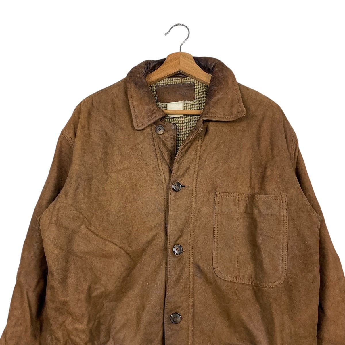 L.L. Bean × Vintage 💥MOLESKIN LEATHER LL BEAN RICH BROWN JACKET Size US L / EU 52-54 / 3 - 2 Thumbnail