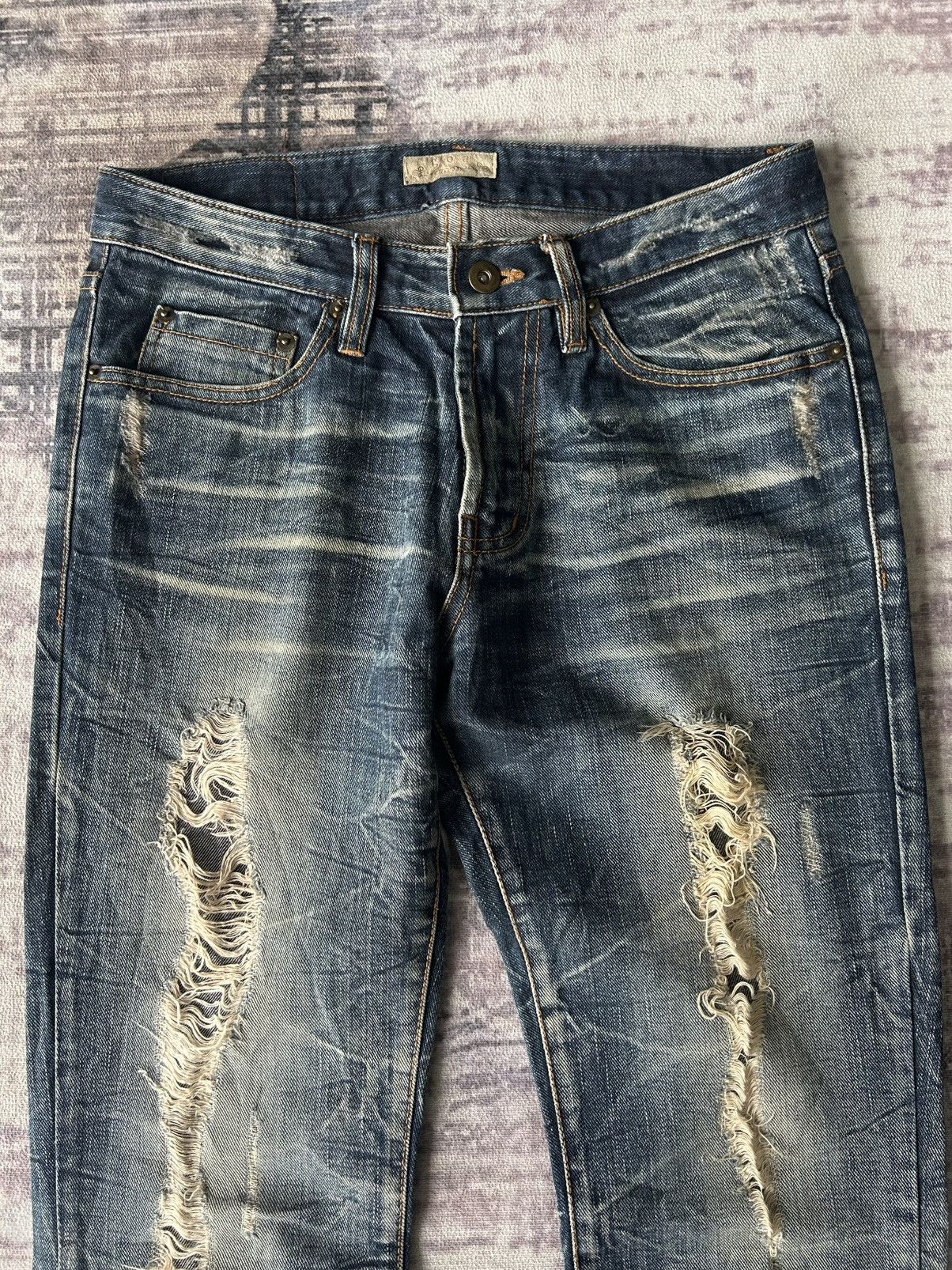 GOA GOA Super Flared Distressed Jeans Size US 29 - 4 Thumbnail