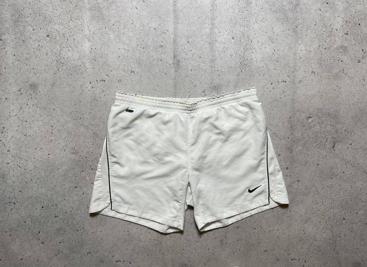 Nike × Vintage Vintage Nylon Nike Swoosh Drill Y2K Shorts White Size US 32 / EU 48 - 1 Thumbnail