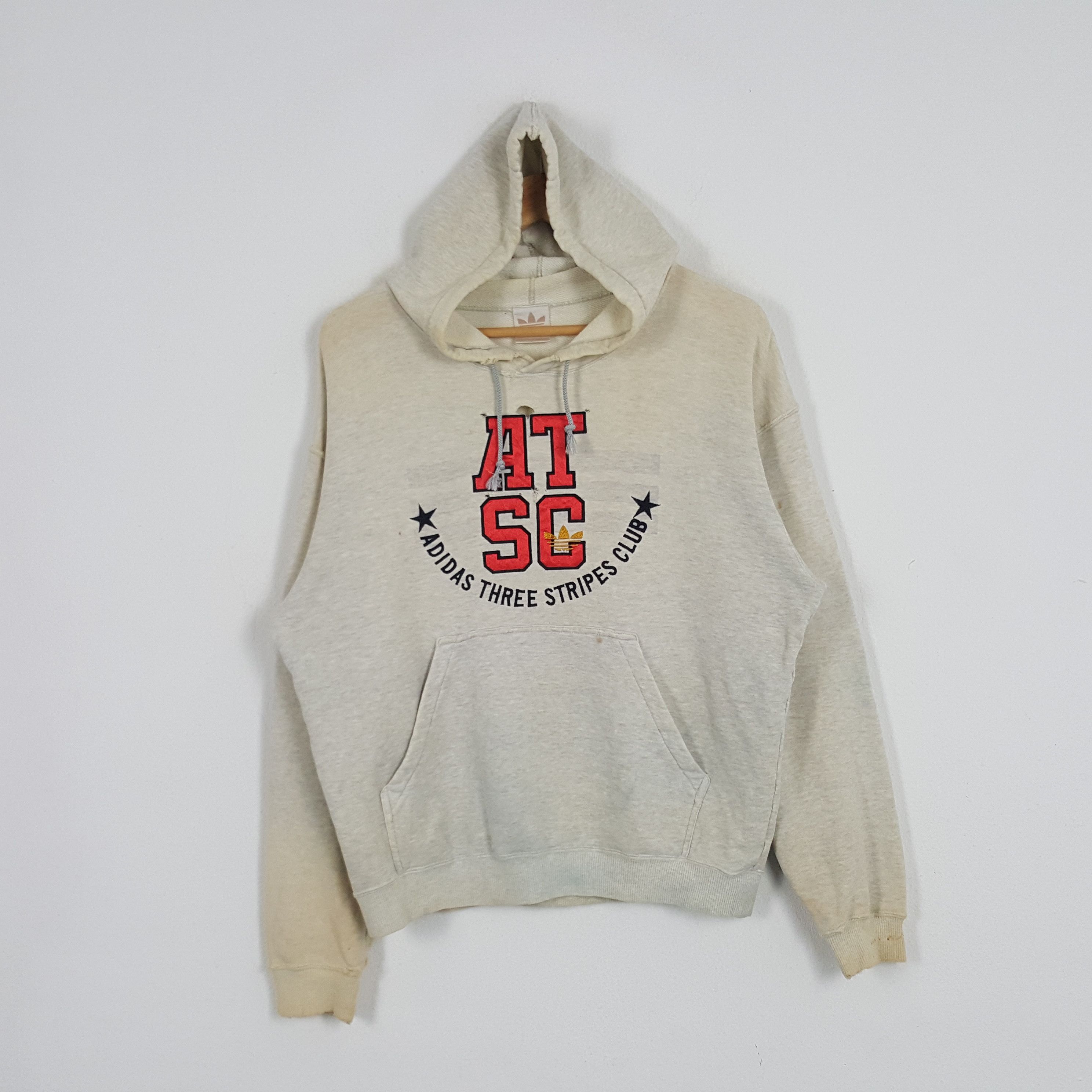 Adidas × Japanese Brand × Vintage Vintage Adidas Three Stripes Club American Sportwear Hoodies Size US L / EU 52-54 / 3 - 1 Thumbnail