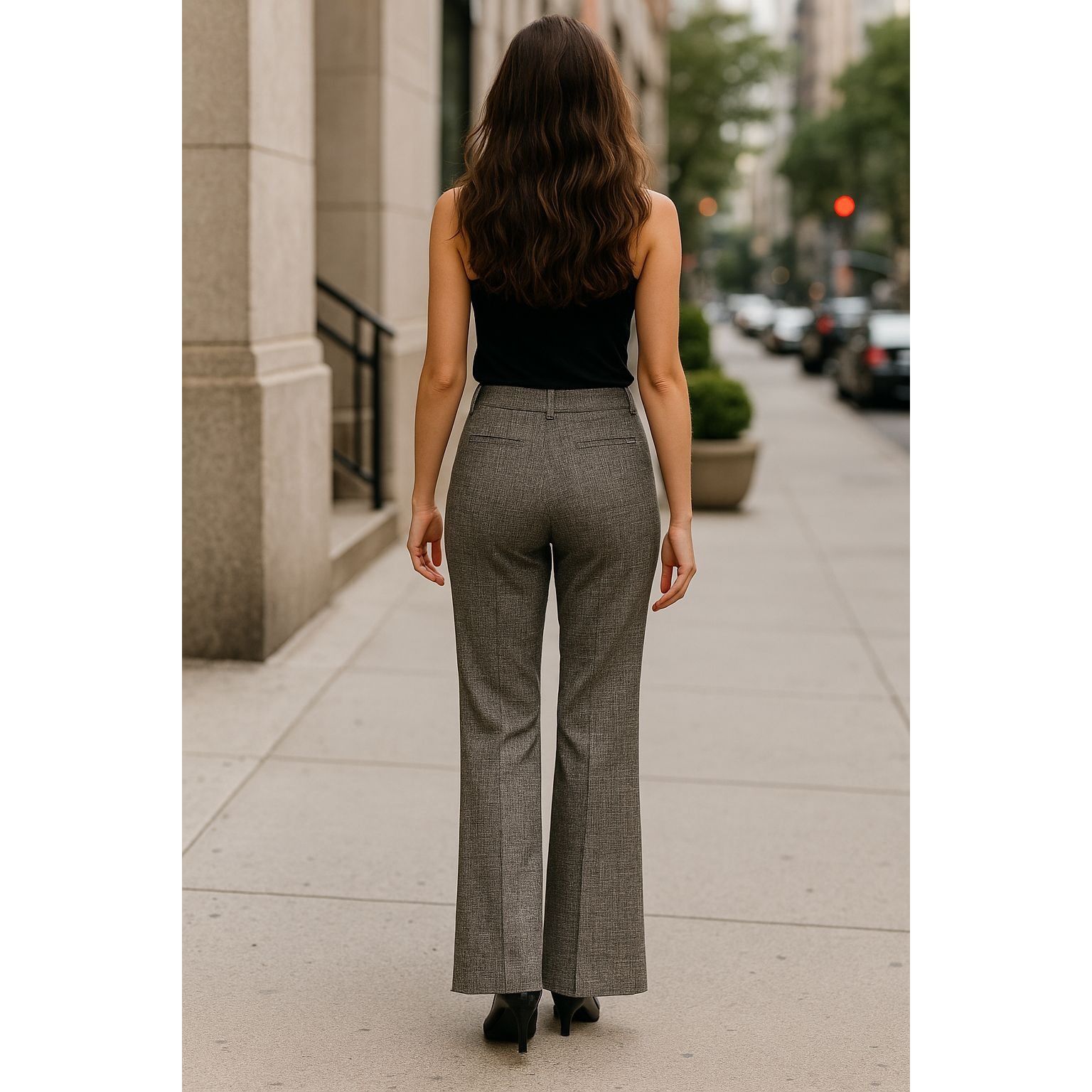 Other 7th Avenue Size 12 Tweed Trousers Flared Leg Tailored Work P Size 32" / US 10 / IT 46 - 5 Thumbnail