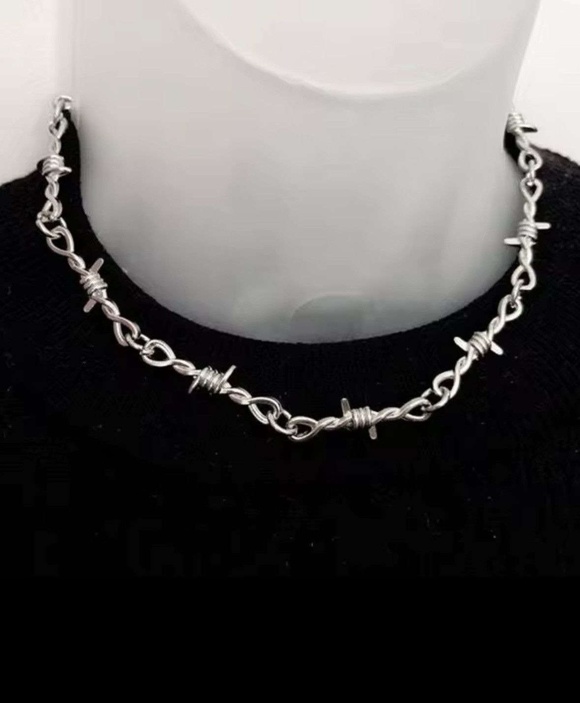 Other Barbed wire Silver chain Size ONE SIZE - 2 Thumbnail