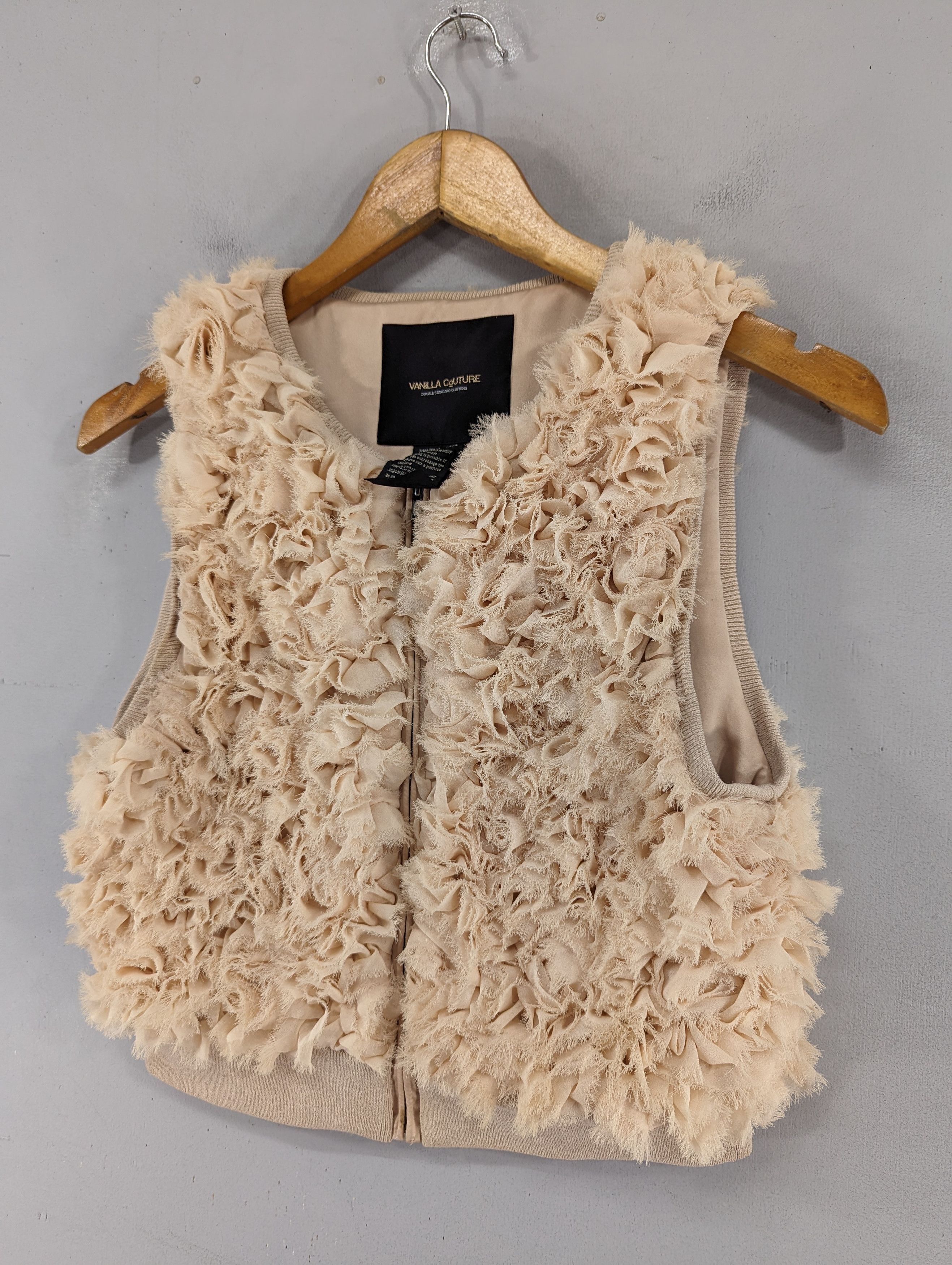 Japanese Brand Vanilla Couture Japanese Brand Cropped Vest Jacket Size XS / US 0-2 / IT 36-38 - 2 Thumbnail