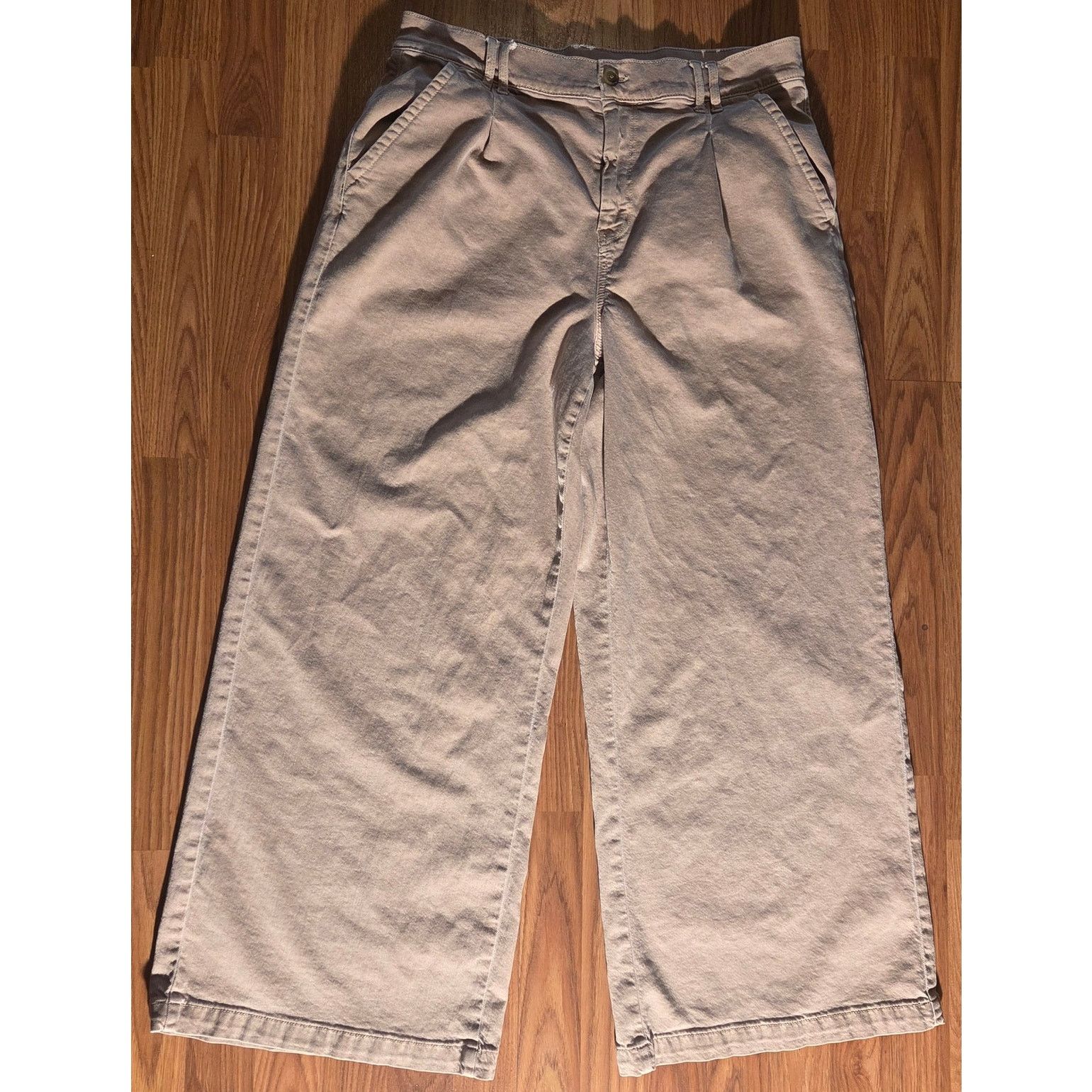 American Eagle Outfitters American Eagle Women's Size 14 Stretch Tan Khaki Pants Size 36" / US 14 / IT 50 - 3 Thumbnail