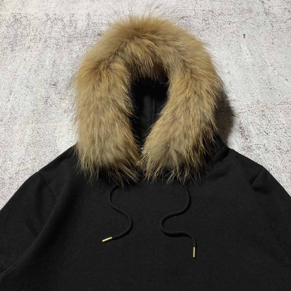 Japanese Brand 2000s CavariA Studed Gothic Punk Style Fur Hoodie Black Size US M / EU 48-50 / 2 - 3 Thumbnail