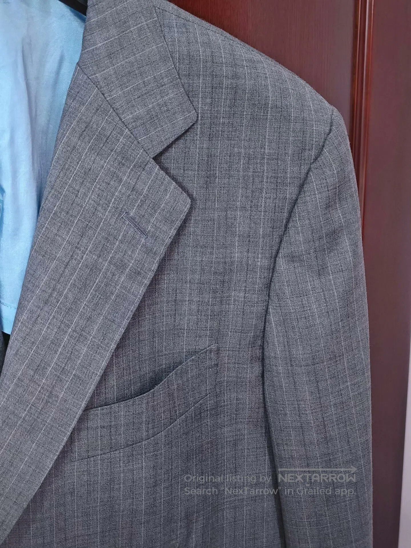 SCABAL Custom Scabal Gray Stripe Suit Jacket. Size US M / EU 48-50 / 2 - 2 Thumbnail
