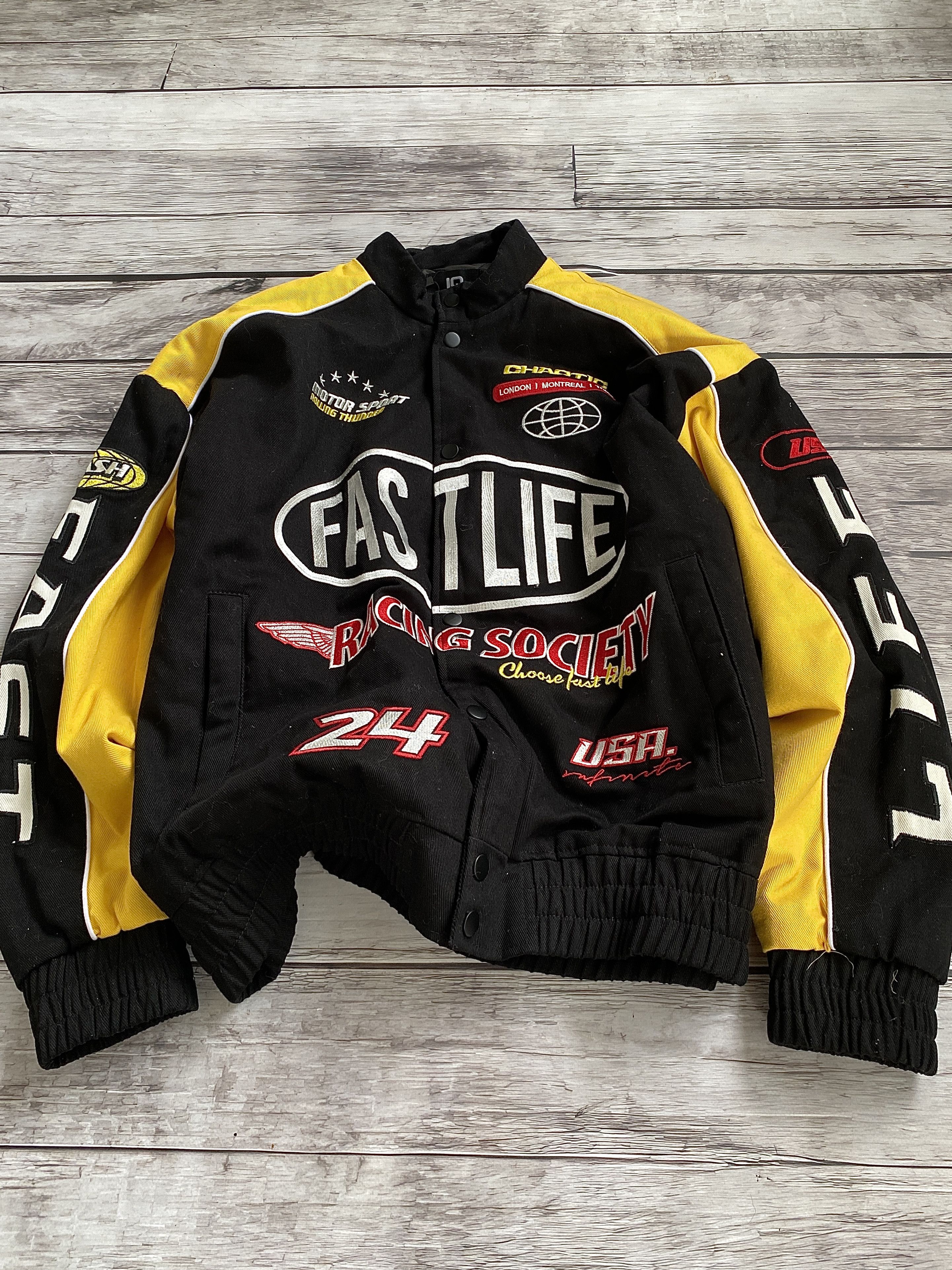 Japanese Brand × Yohji Yamamoto VINTAGE SEXY YOJHI YAMAMOTO STYLE RACING BOMBER JACKET Size US L / EU 52-54 / 3 - 2 Thumbnail