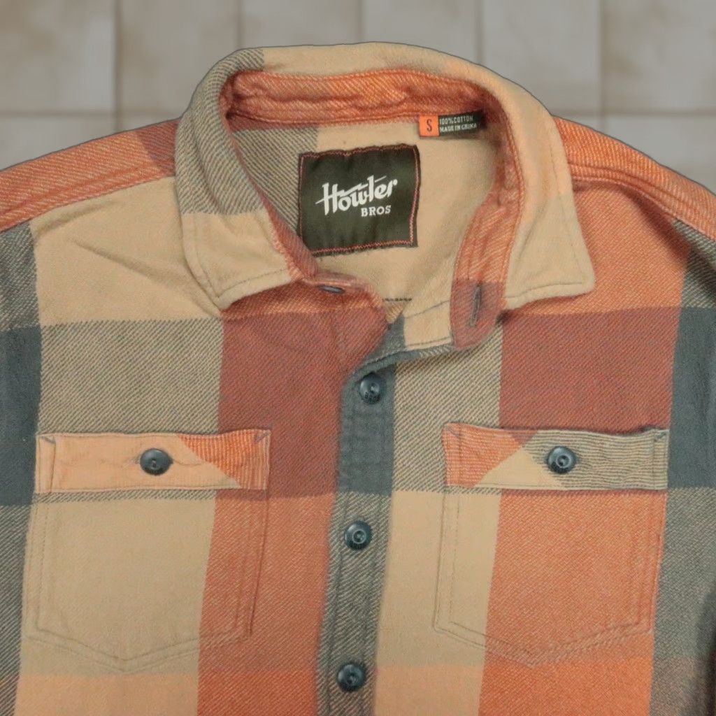 Howler Brothers VINTAGE Howler Bros Button-Up Plaid Flannel Shirt Mens Small Orange Peach Long Sleeve Button-Up Shirt Womens? Size US S / EU 44-46 / 1 - 1 Thumbnail