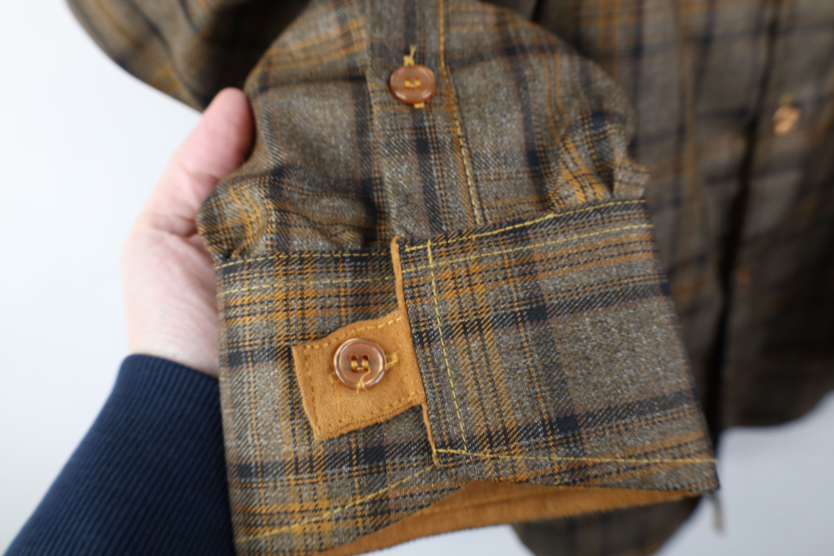 Vintage Vintage 90s Streetwear Rodeo Cowboy Button Shirt Brown Plaid Size US M / EU 48-50 / 2 - 6 Thumbnail