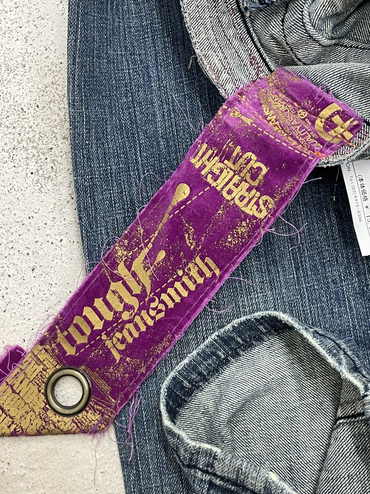 PPFM + Tough Jeansmith Light Mud Heavy Stiching Rare Design Size US 26 / EU 42 - 22 Thumbnail
