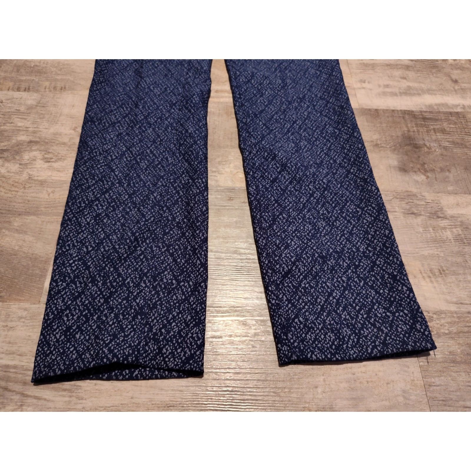 Vintage Crosby Pants Womens 4 Blue/Gray Stretch Flat Front Chino Dress Slacks 30x28 Size 27" / US 4 / IT 40 - 2 Thumbnail