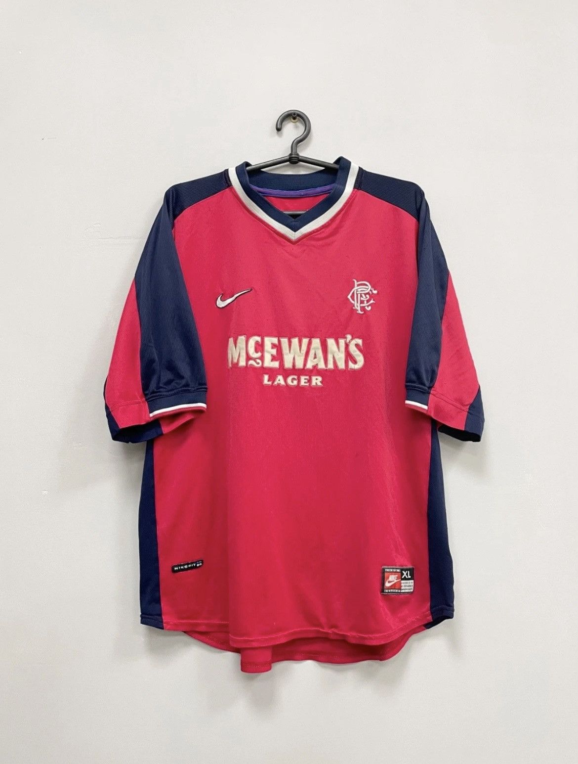 Nike Glasgow Rangers FC 1998/1999 Away Football Shirt Jersey Nike Size US XL / EU 56 / 4 - 1 Thumbnail