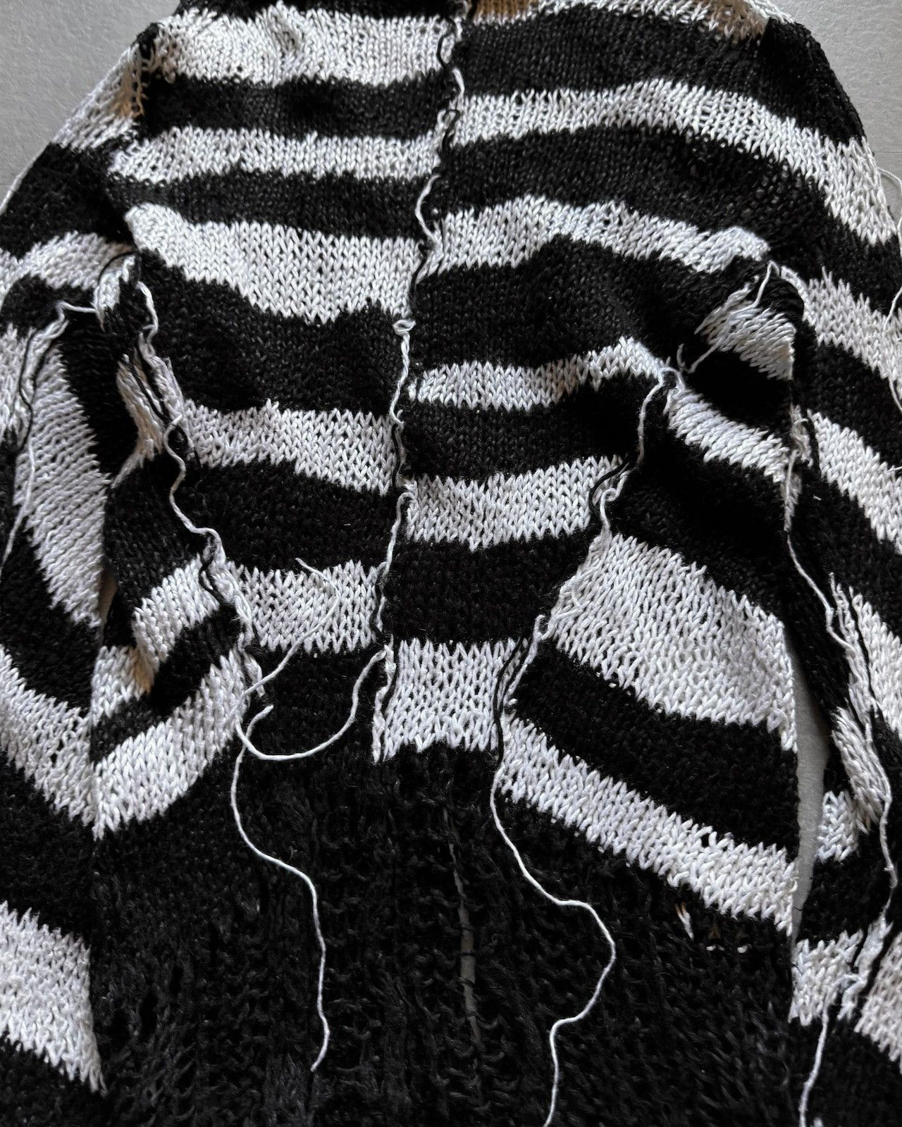 Ann Demeulemeester SS2006 ann demeulemeester linen striped cardigan Size XS / US 0-2 / IT 36-38 - 5 Thumbnail