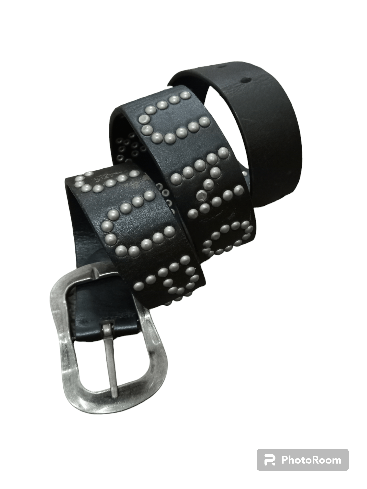 image of Seditionaries x Vintage Jupiter Juno Studded Leather Belt in Black, Men's (Size 34)