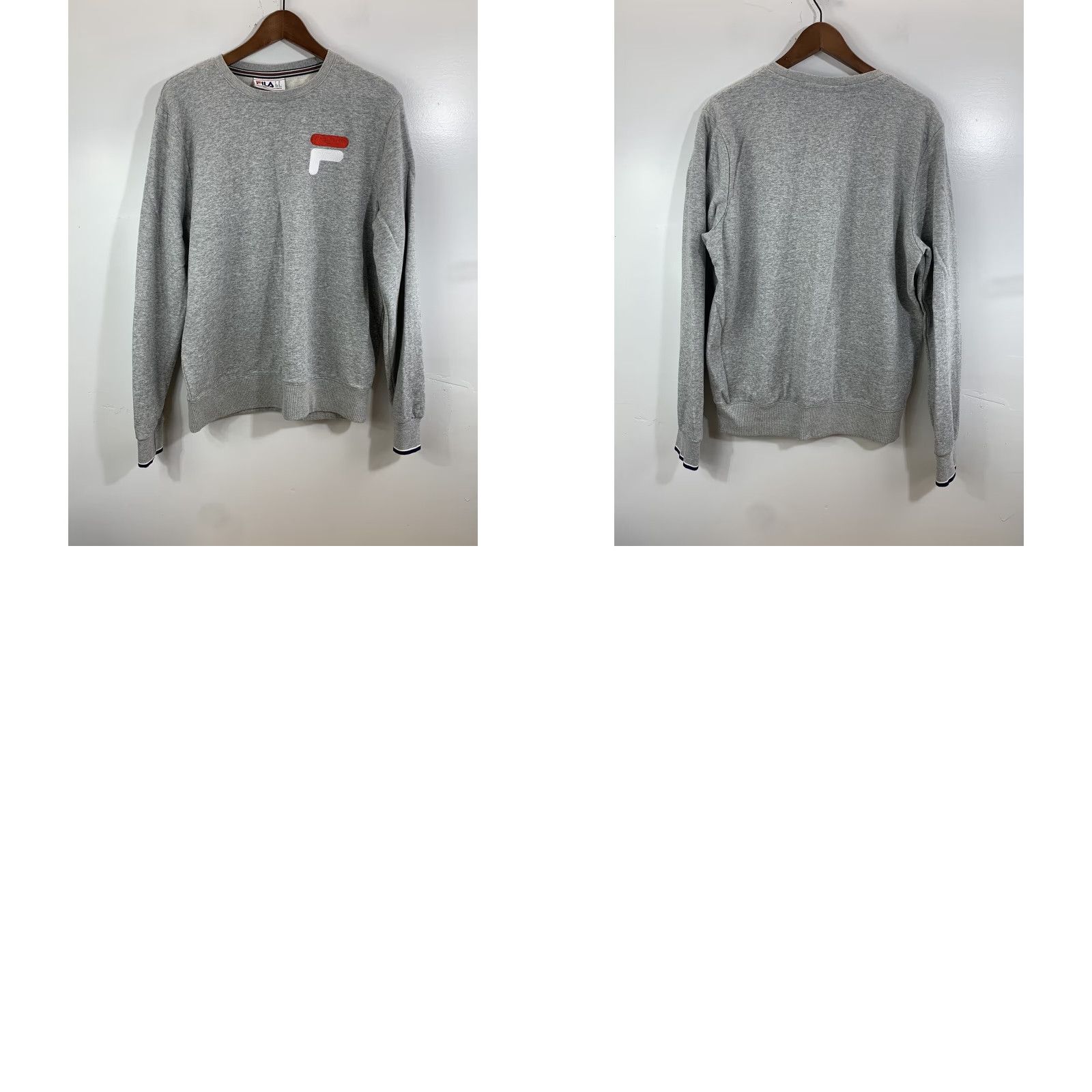 Fila VINTAGE FILA Gray Crewneck Sweatshirt M Logo Pullover Womens Sweatshirt 90s Size M / US 6-8 / IT 42-44 - 8 Thumbnail