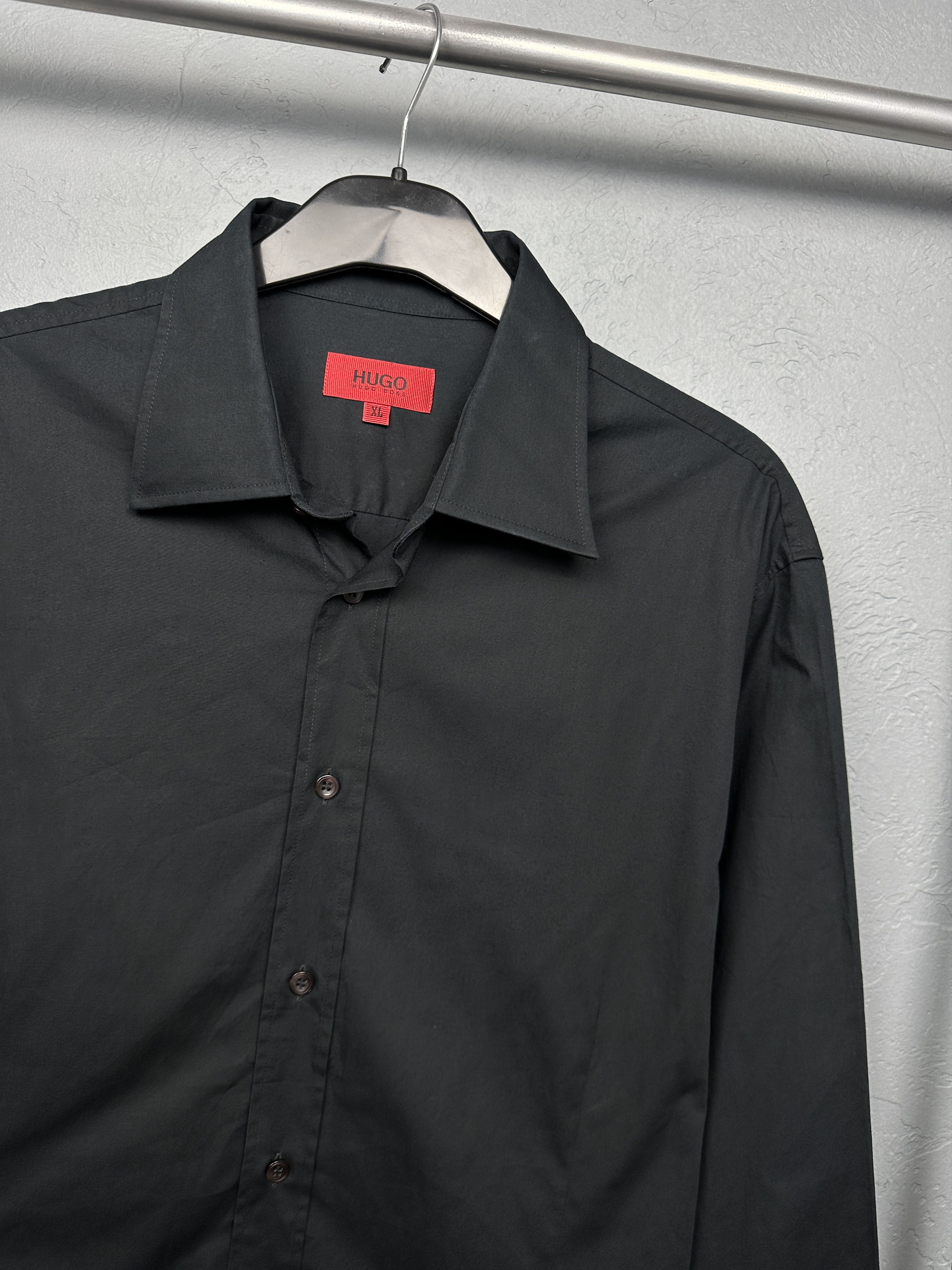 Hugo Boss Hugo Boss Mens Long Sleeve Black Shirt Size US XL / EU 56 / 4 - 2 Thumbnail