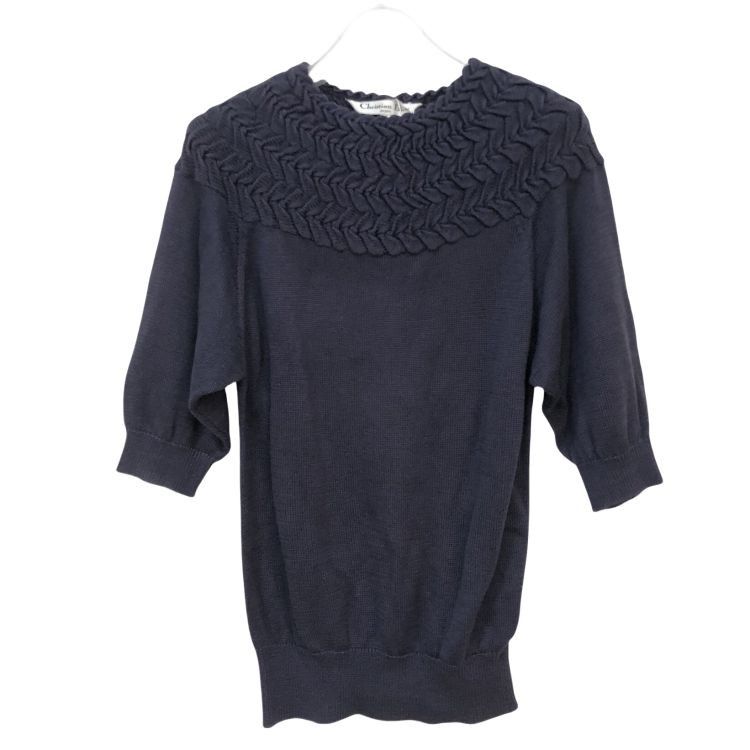 Dior Christian Dior Textured Cotton Knit Sweater Size S Size S / US 4 / IT 40 - 1 Thumbnail